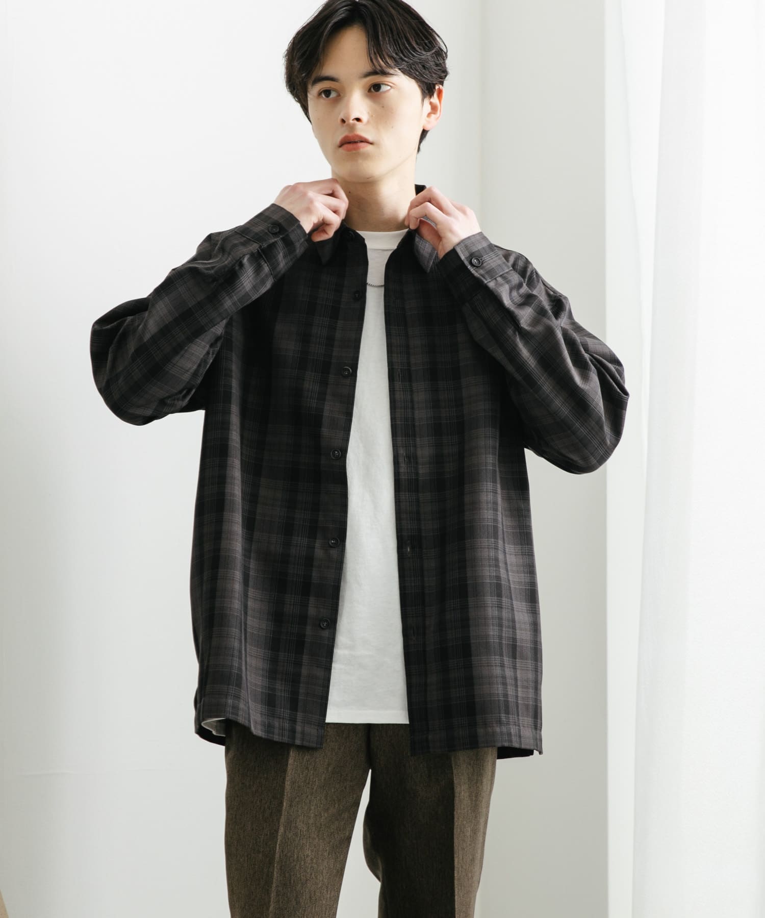 オンブレチェックルーズシャツ(M NAVY): トップス｜URBAN RESEARCH公式