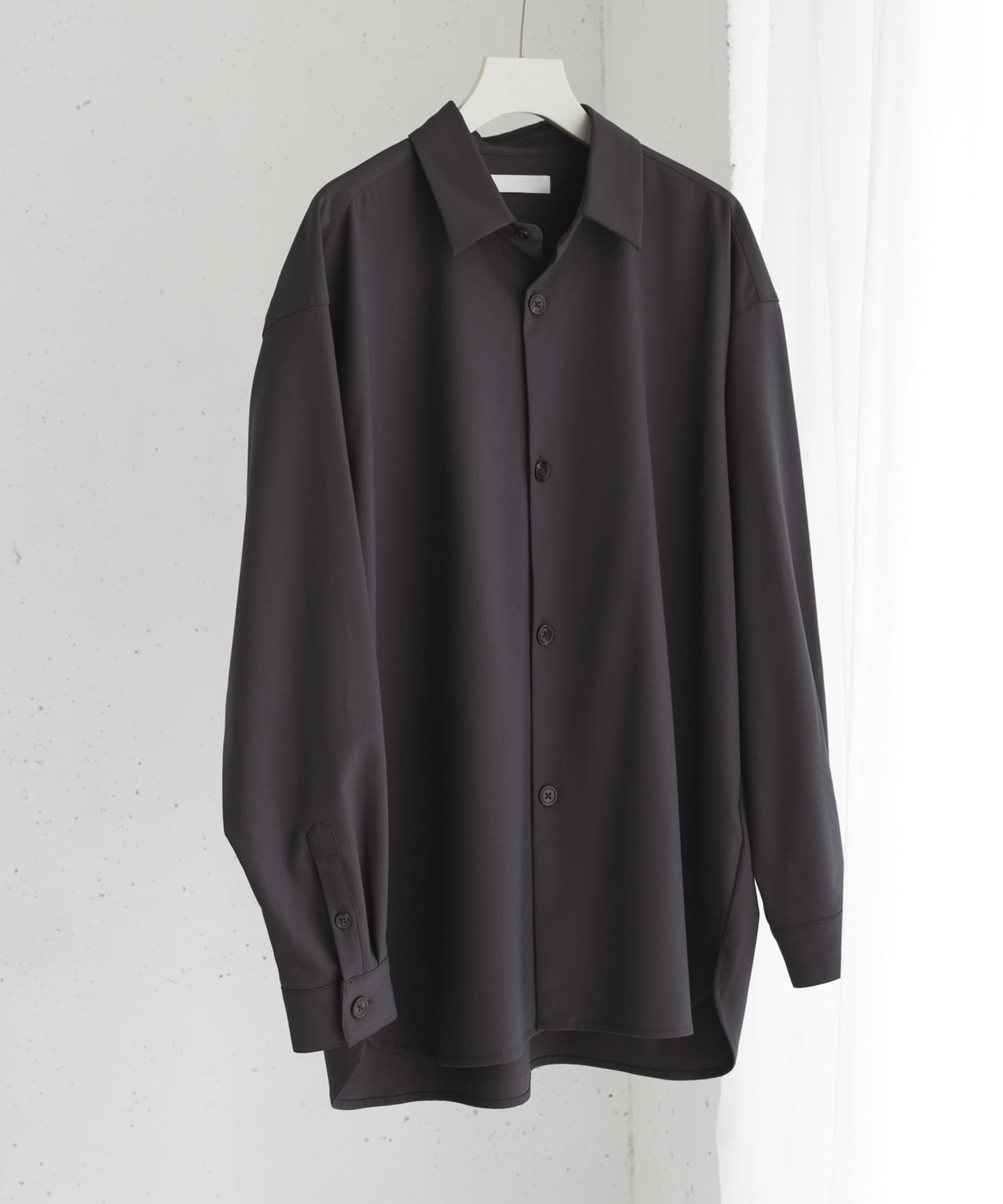 『ユニセックス』『イージーケア』カラールーズシャツ CHARCOAL M