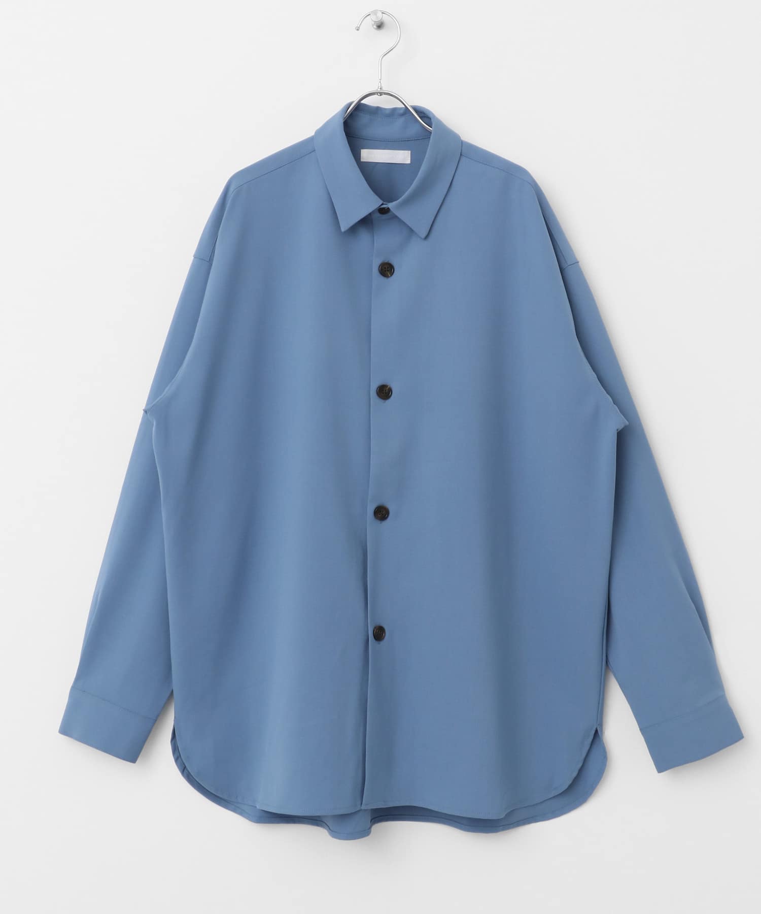 『ユニセックス』『イージーケア』カラールーズシャツ L.BLUE M