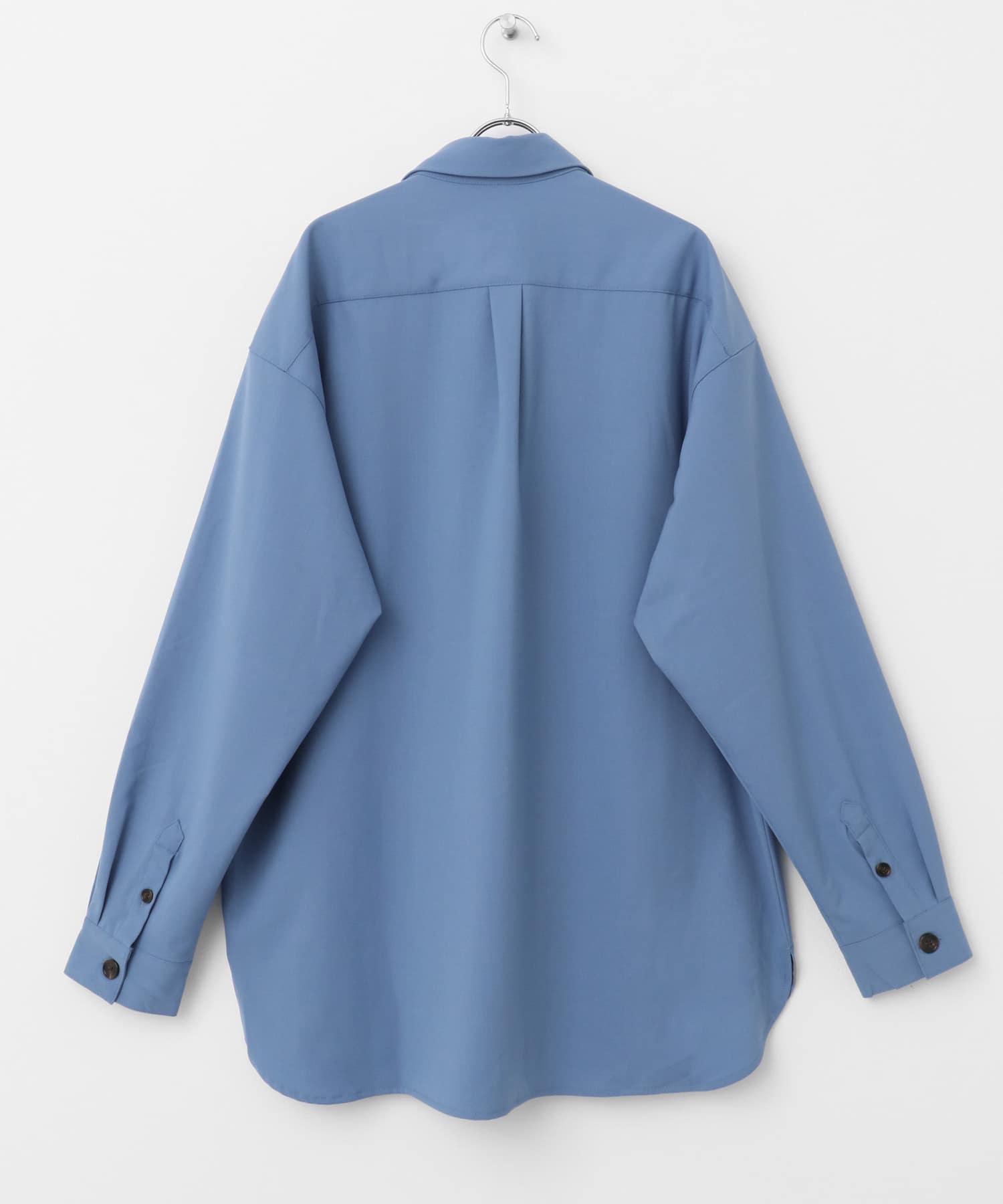 『ユニセックス』『イージーケア』カラールーズシャツ L.BLUE M