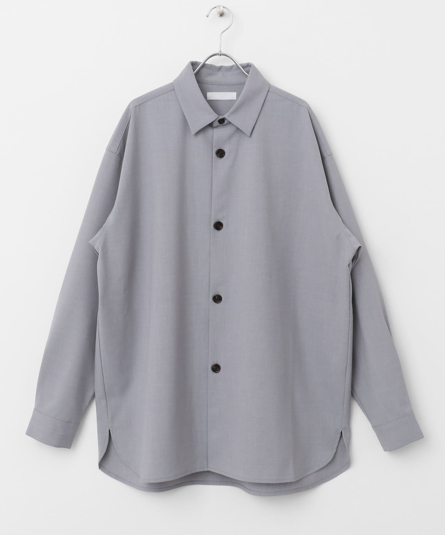 『ユニセックス』『イージーケア』カラールーズシャツ L.GRAY M