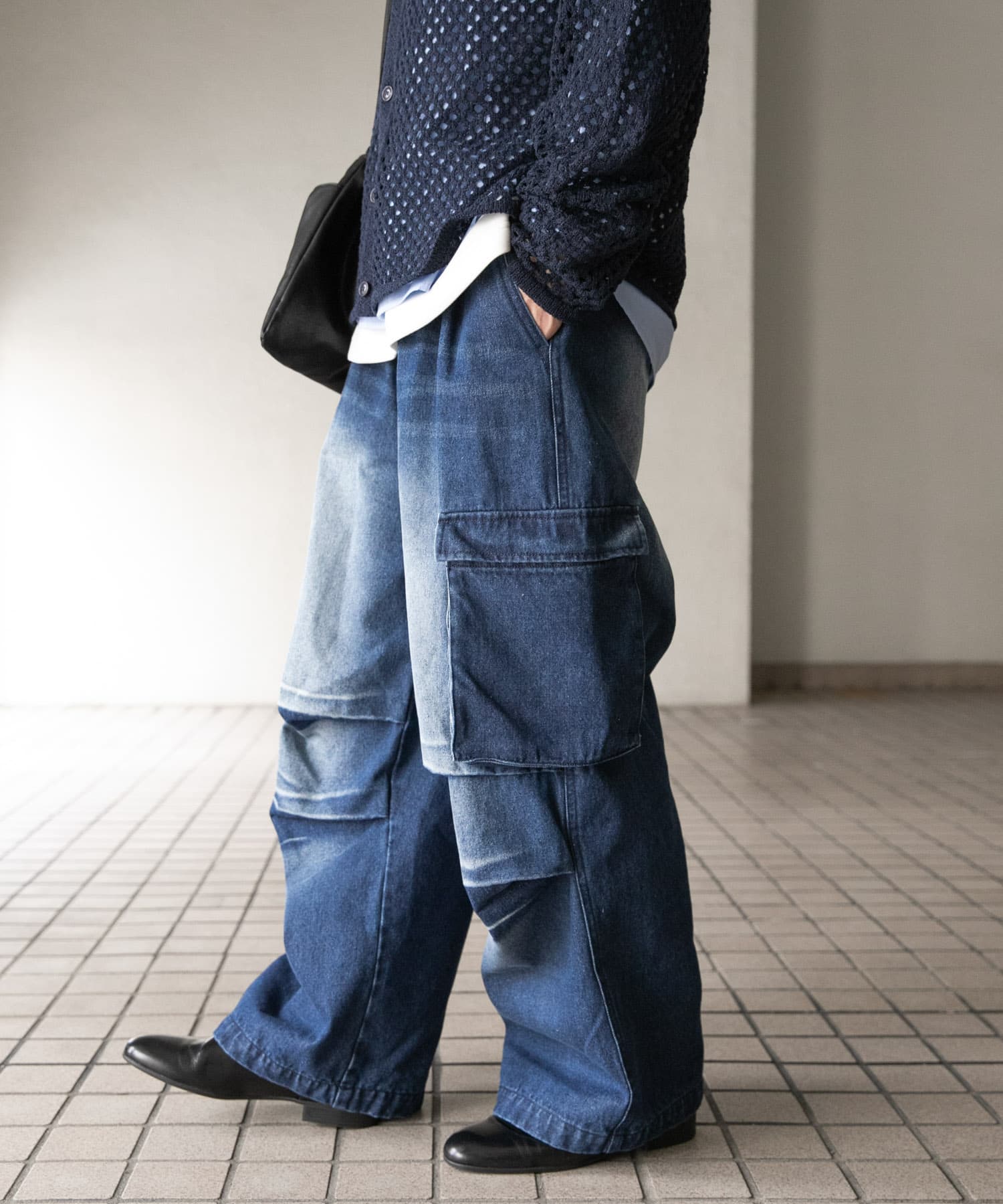 デニムカーゴパンツ