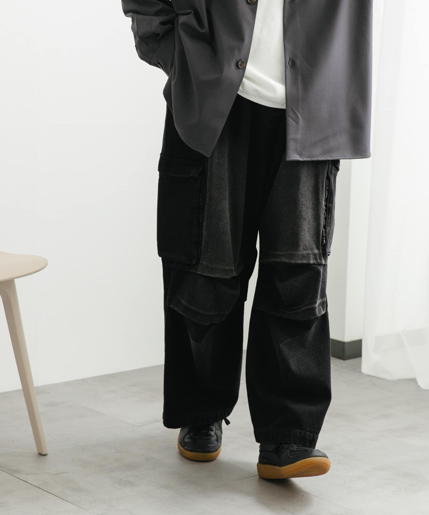 デニムカーゴパンツ