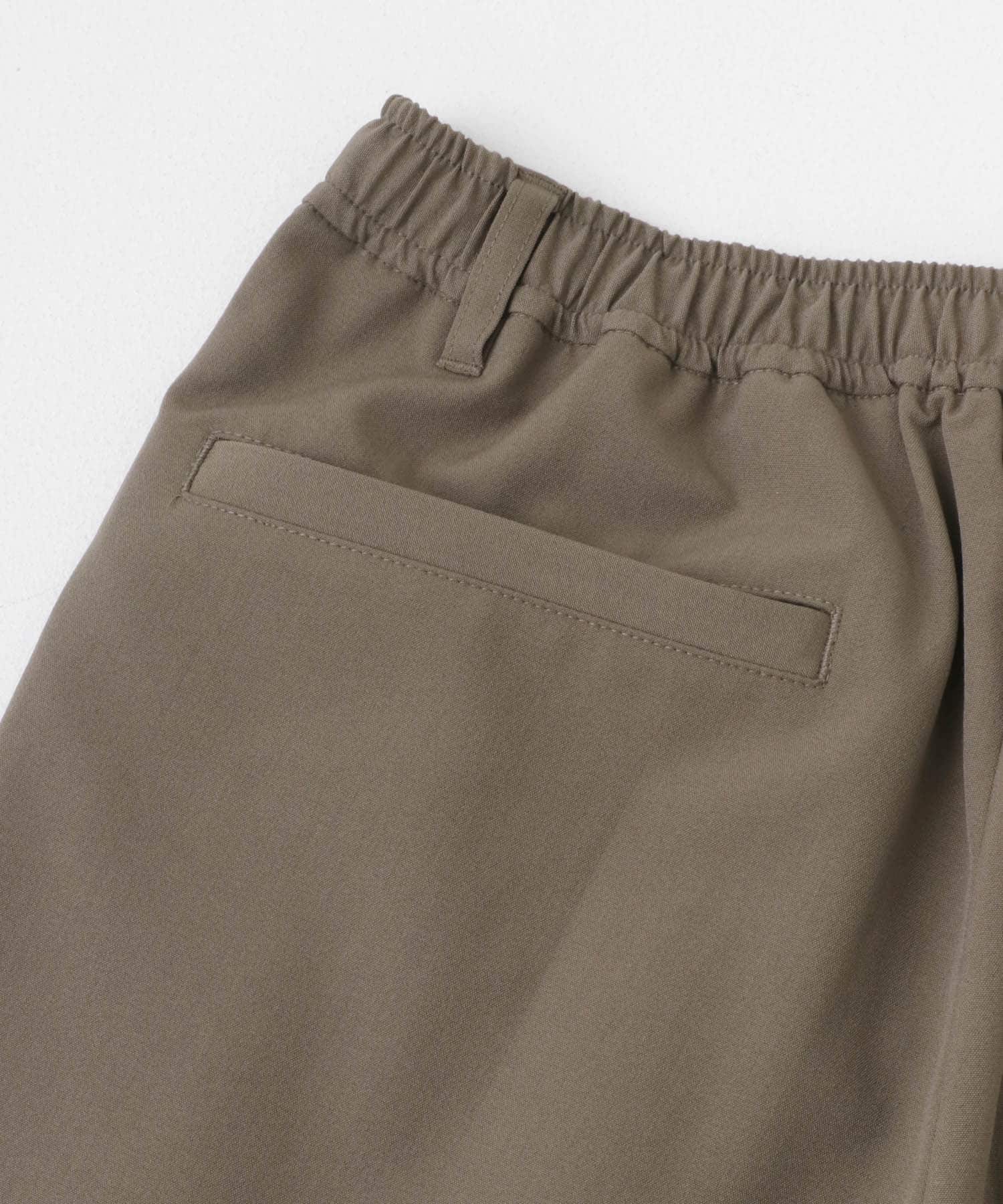 『イージーケア』ダブルタックテーパードパンツ KHAKI S