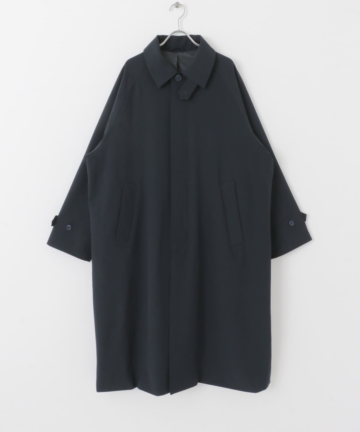 『ユニセックス』バルマカーンロングコート NAVY M