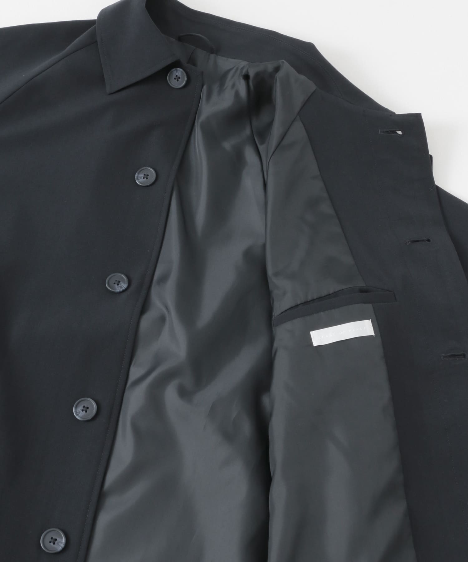 『ユニセックス』バルマカーンロングコート NAVY M