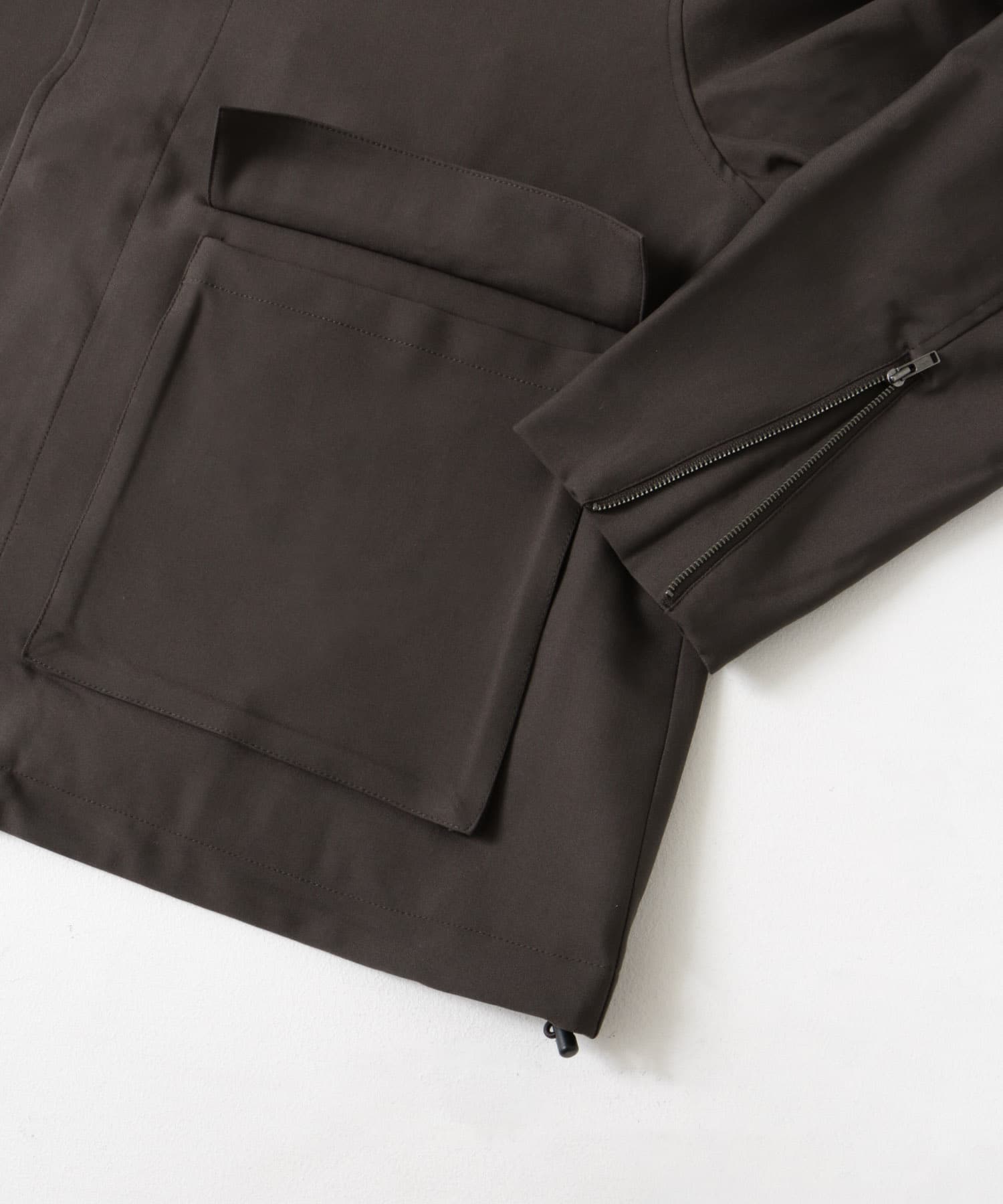 『セットアップ対応』ダブルポケットドローコードブルゾン BROWN M
