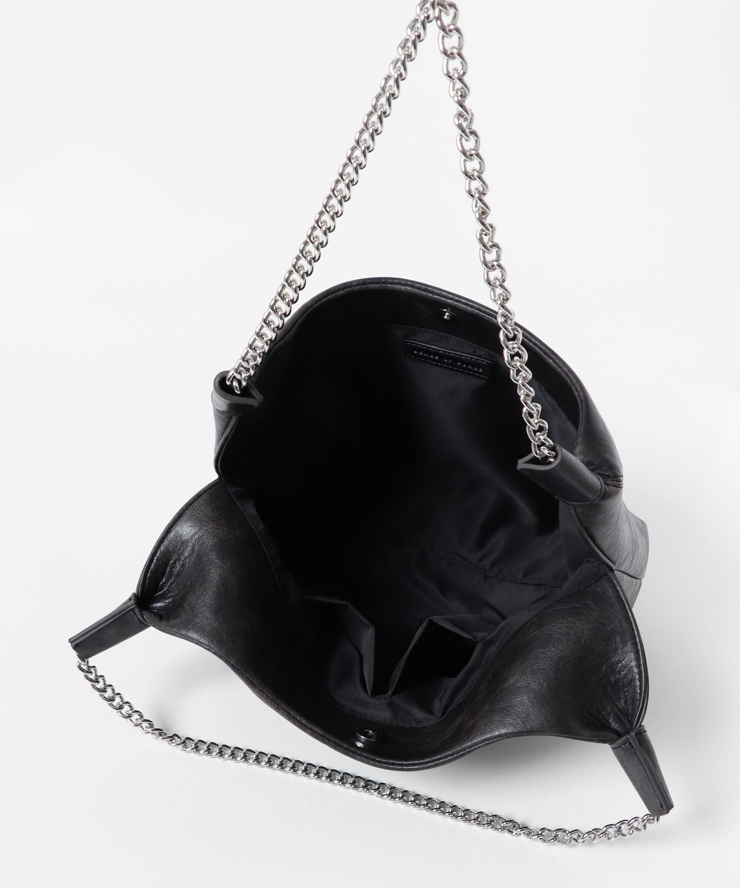 FLチェーンハンドルトートバッグ BLACK one
