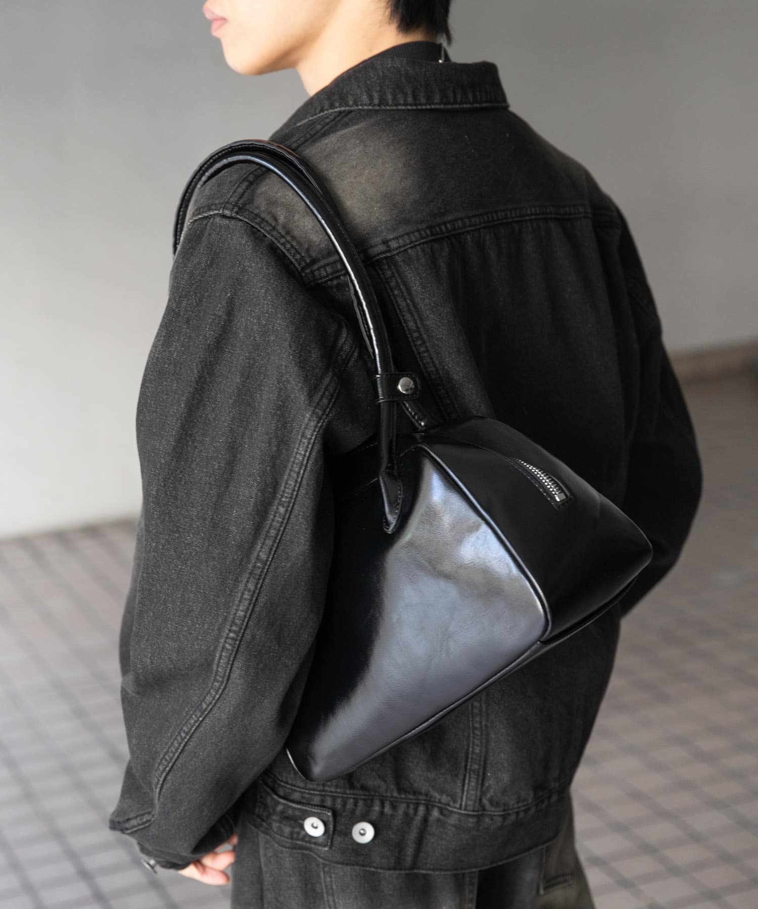 FLロングハンドルボストンバッグ BLACK one