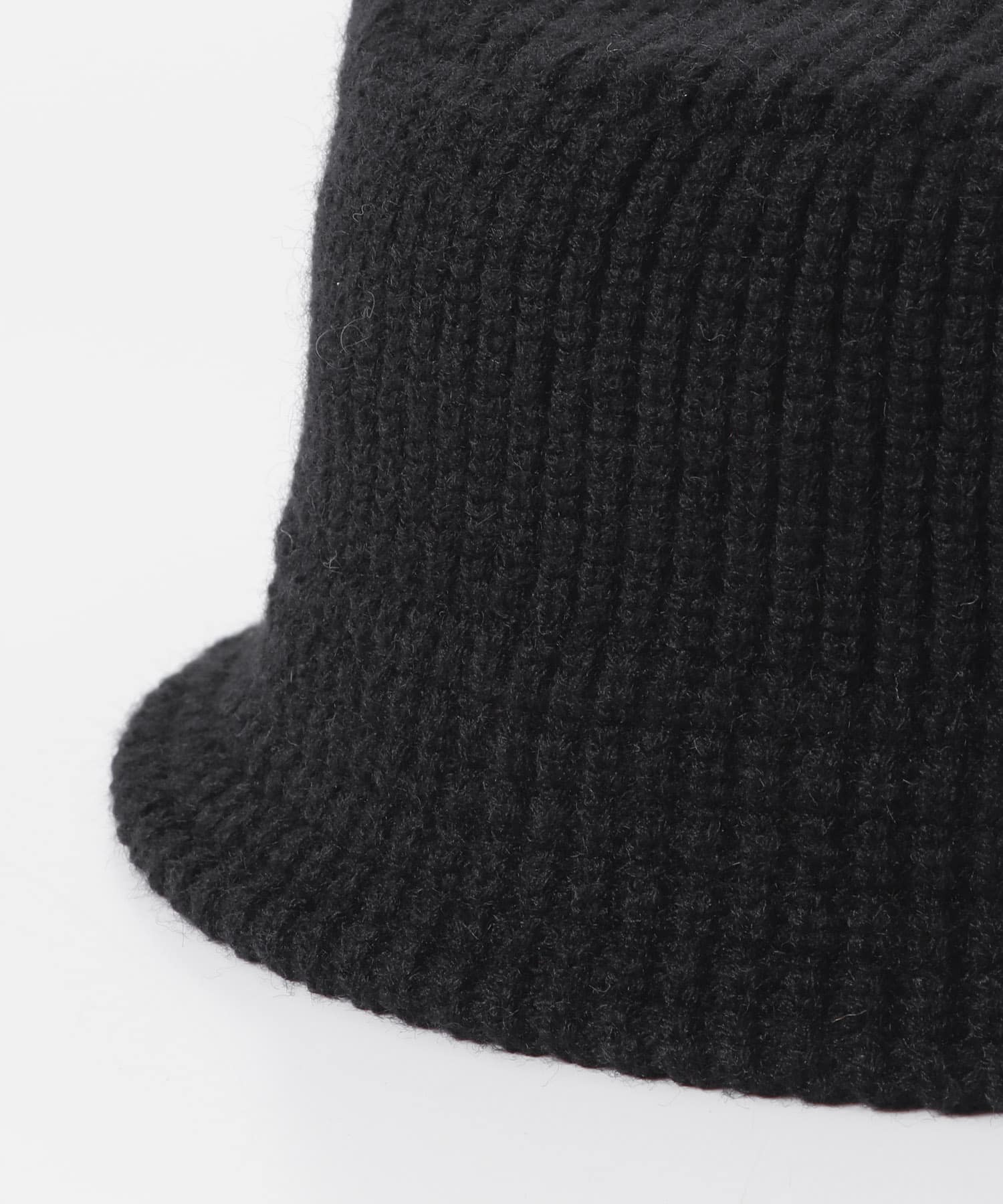 ニットバケットハット BLACK one