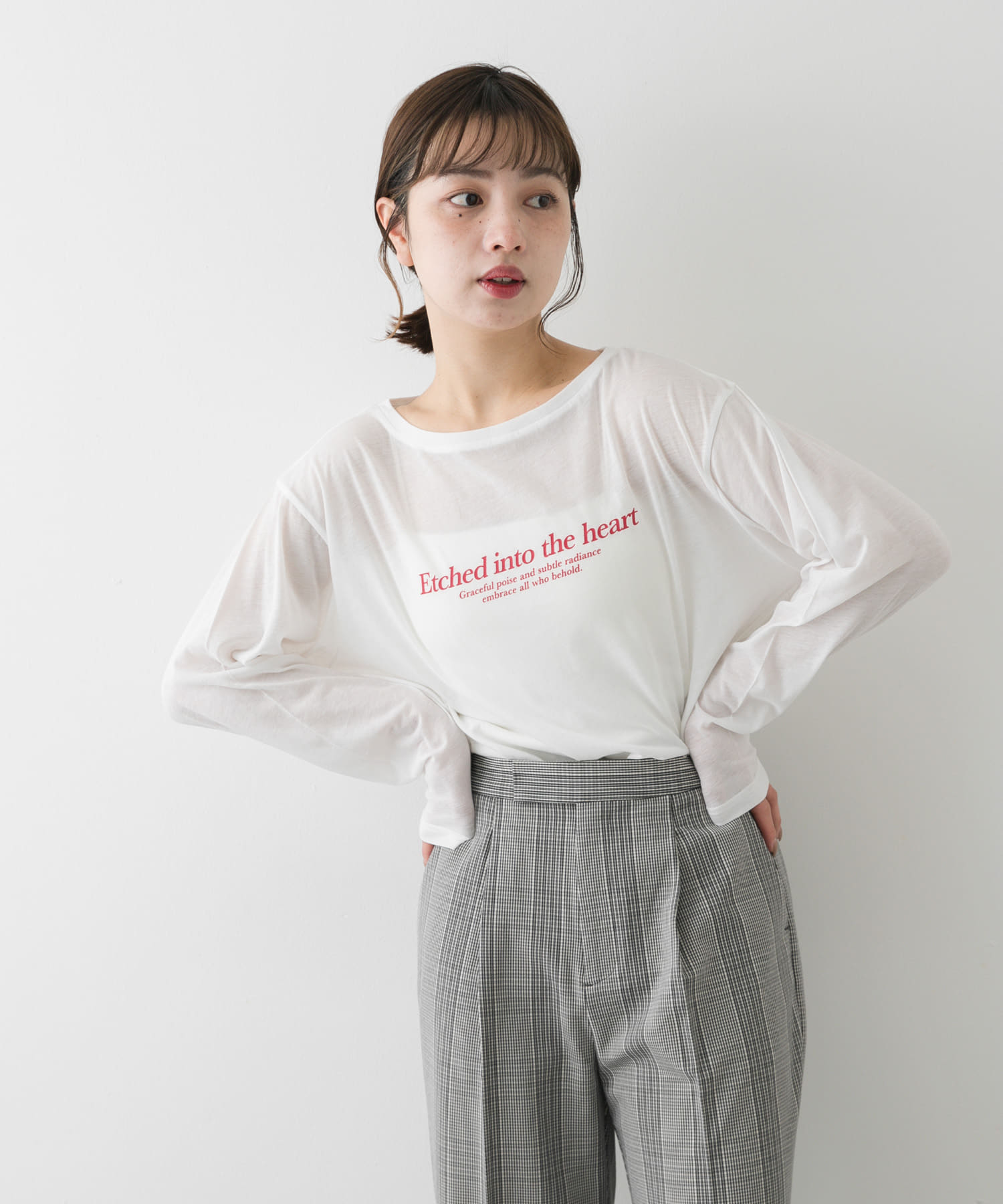 身長：158cm サイズ：one