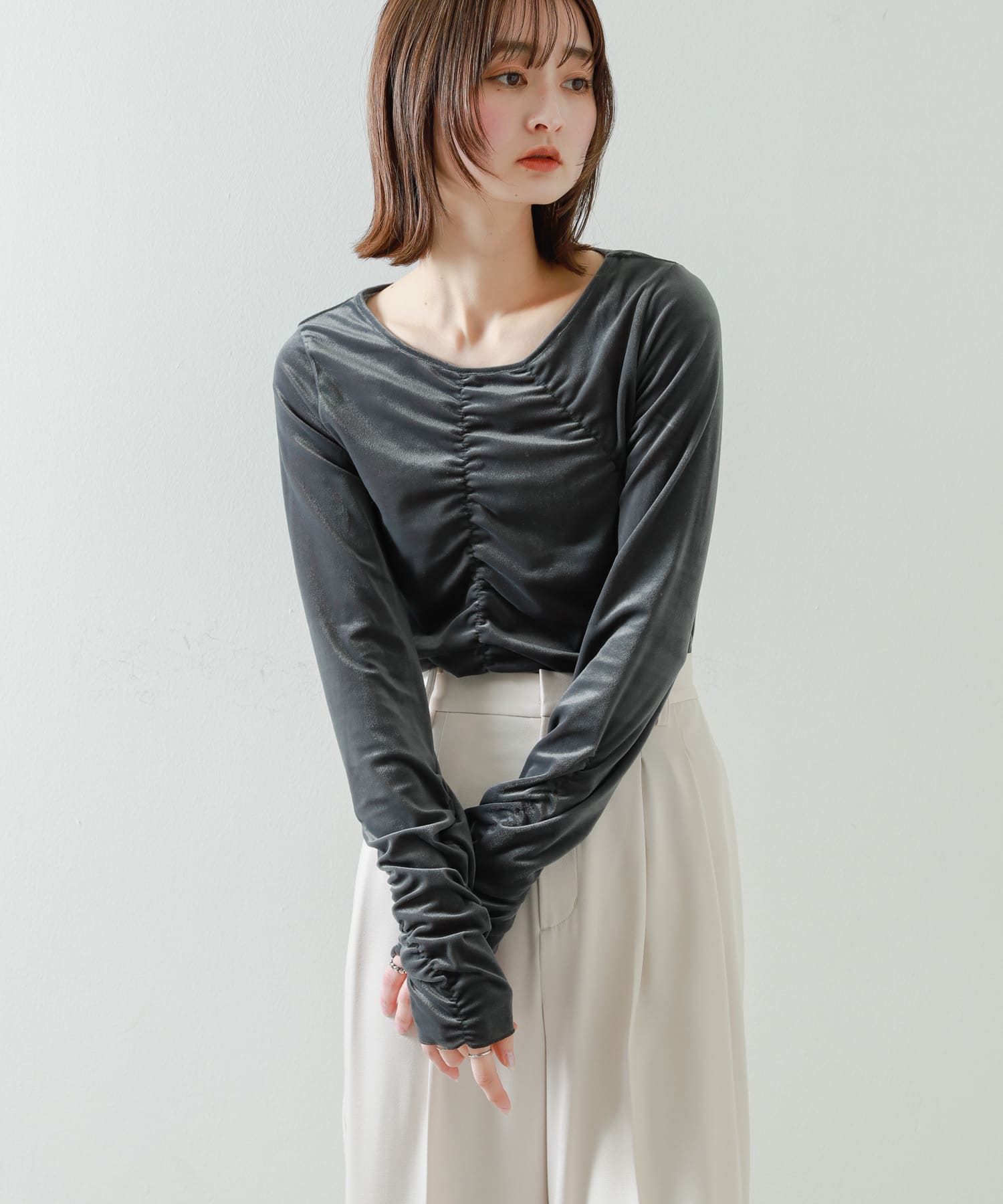 身長：169cm サイズ：one