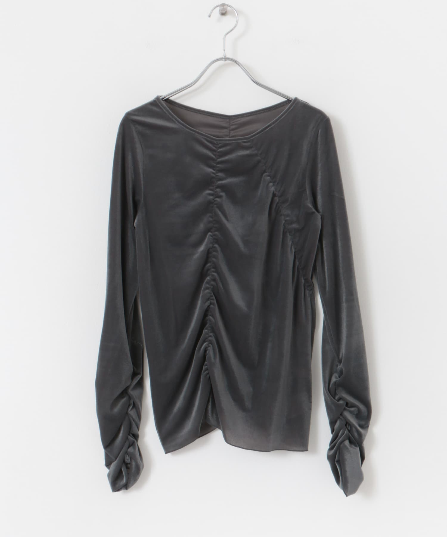 シアーベロアTシャツ CHARCOAL one