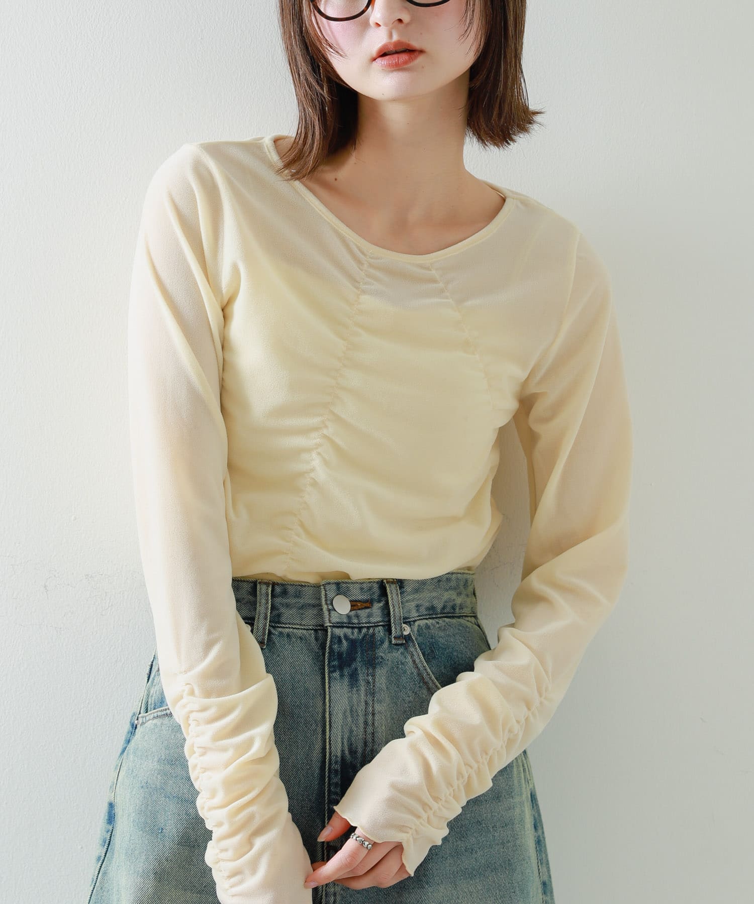 身長：169cm サイズ：one