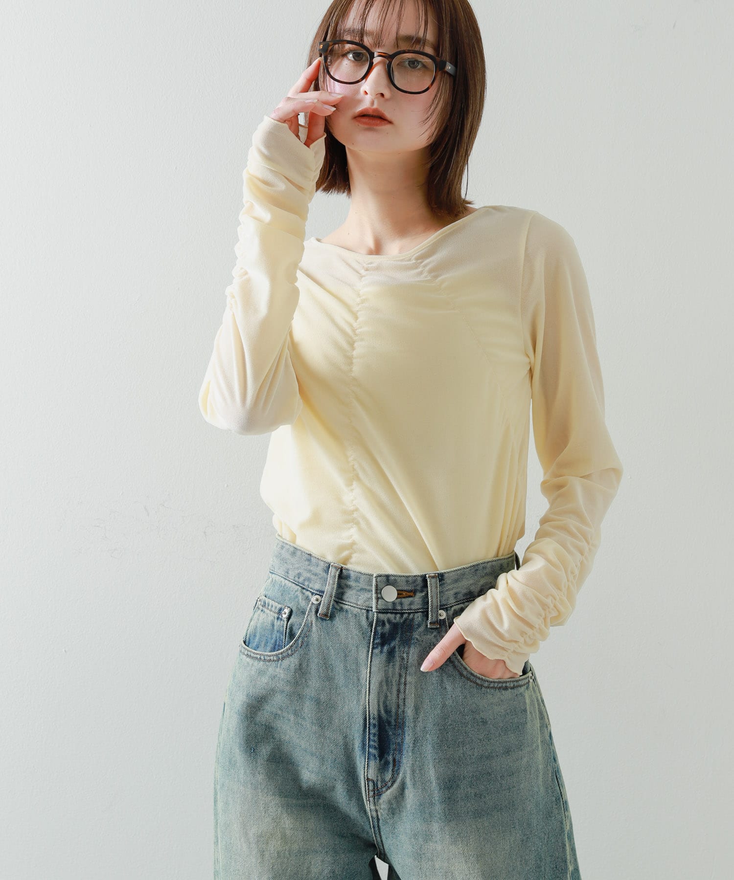 身長：169cm サイズ：one