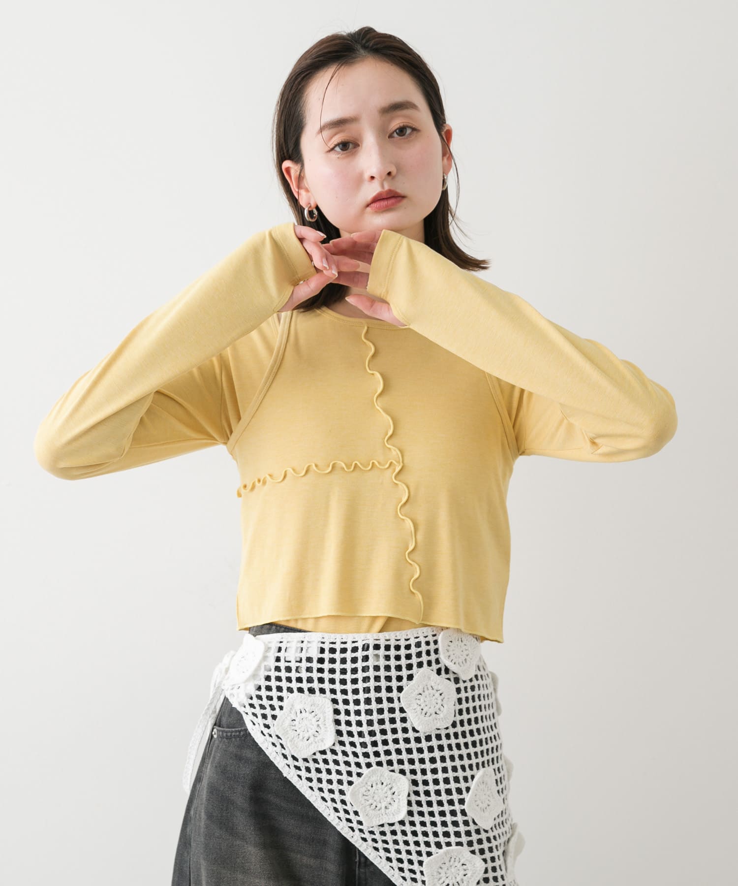 身長：169cm サイズ：one