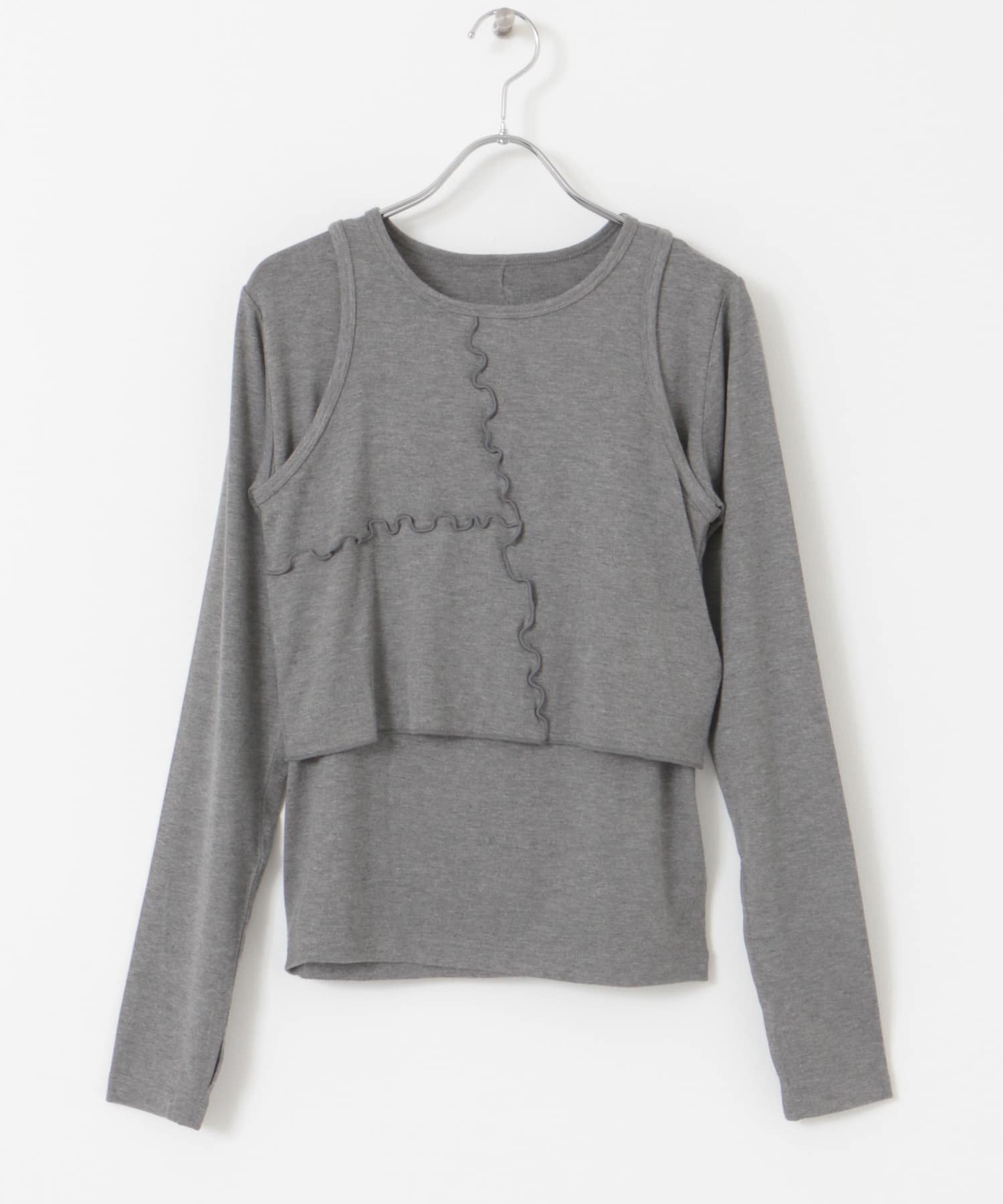 2Pレイヤードメロートップ GRAY one