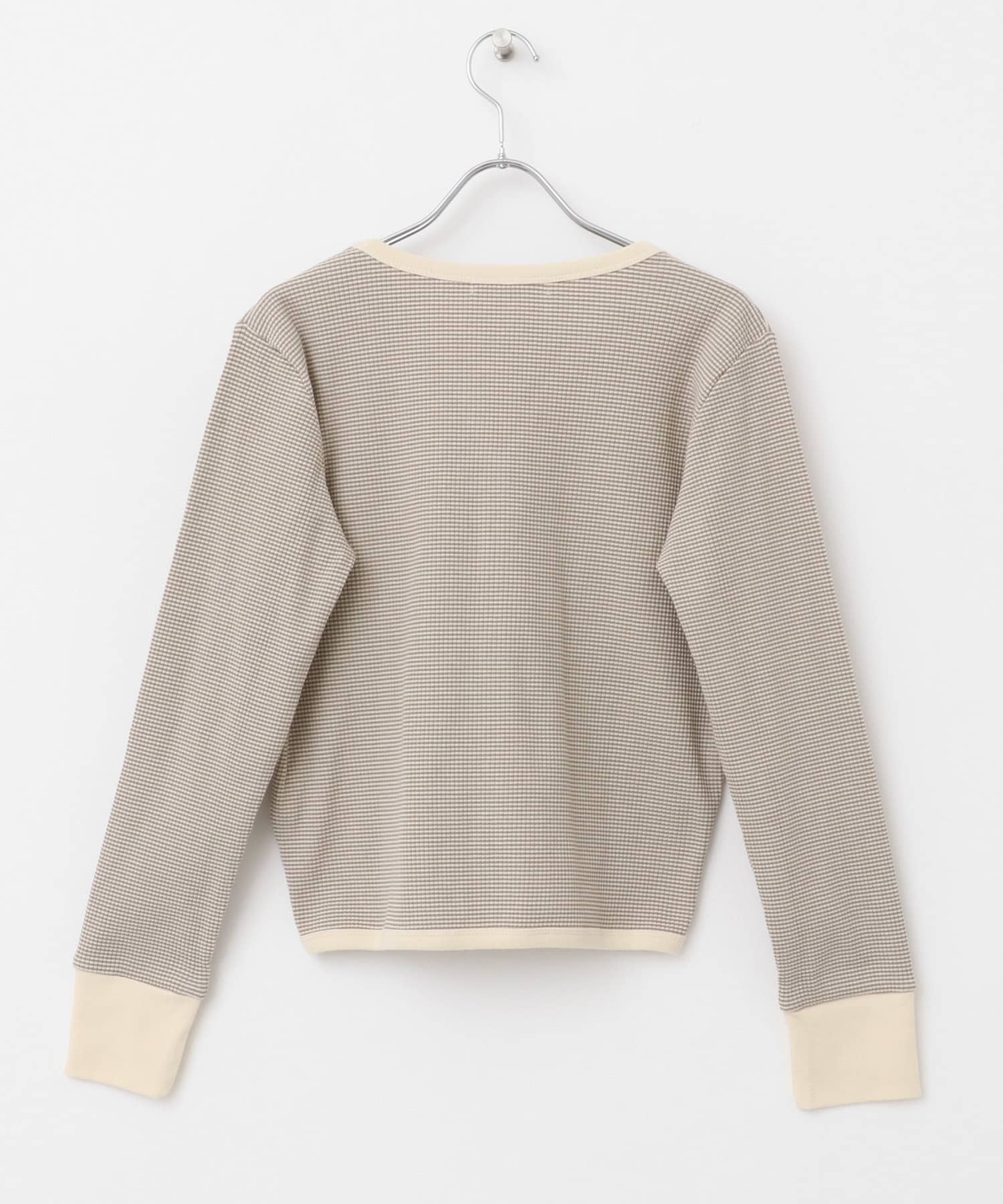 Vネックバイカラートップ WHITE one