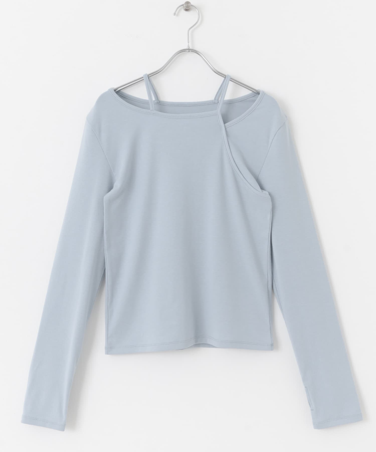 アシンメトリーカットトップ L.BLUE one