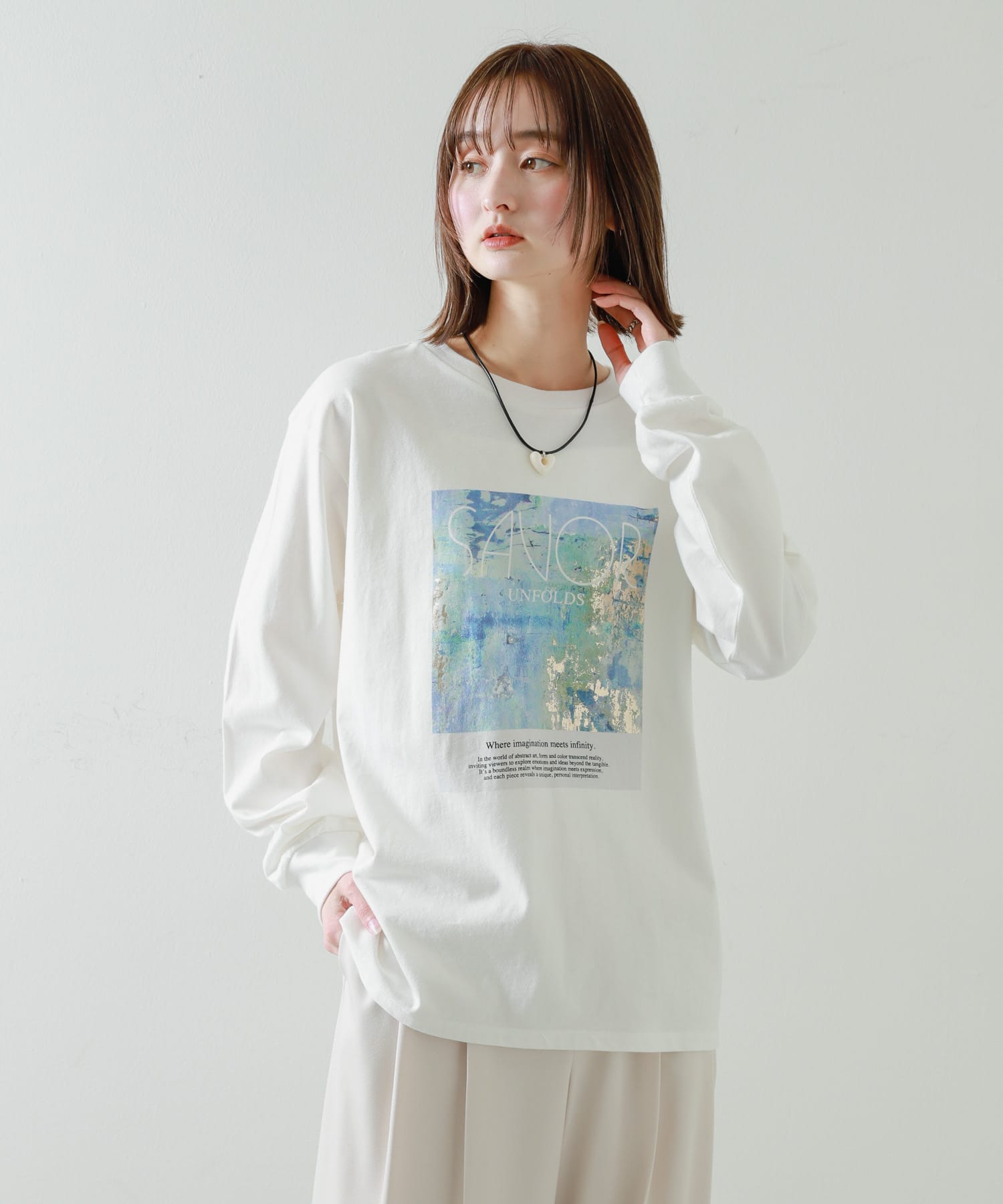 身長：169cm サイズ：one