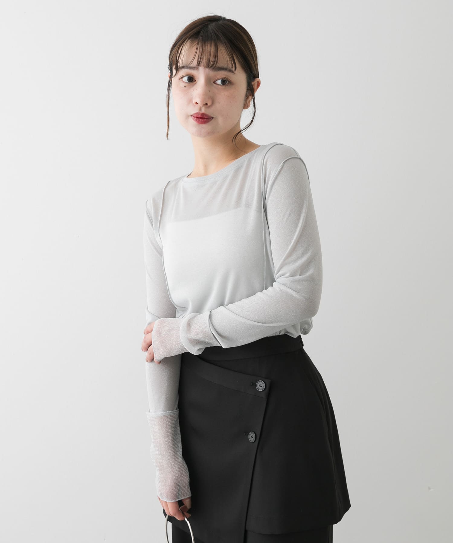 身長：158cm サイズ：one