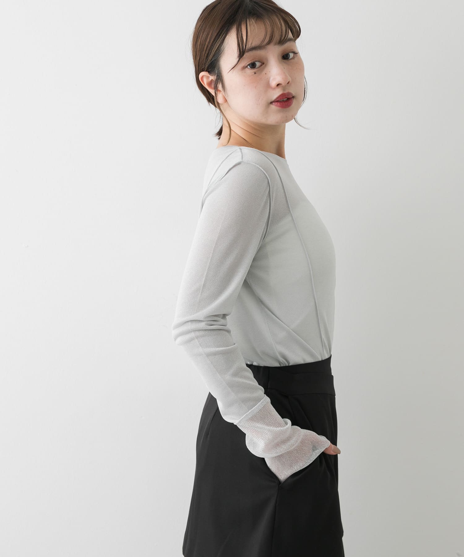 身長：158cm サイズ：one
