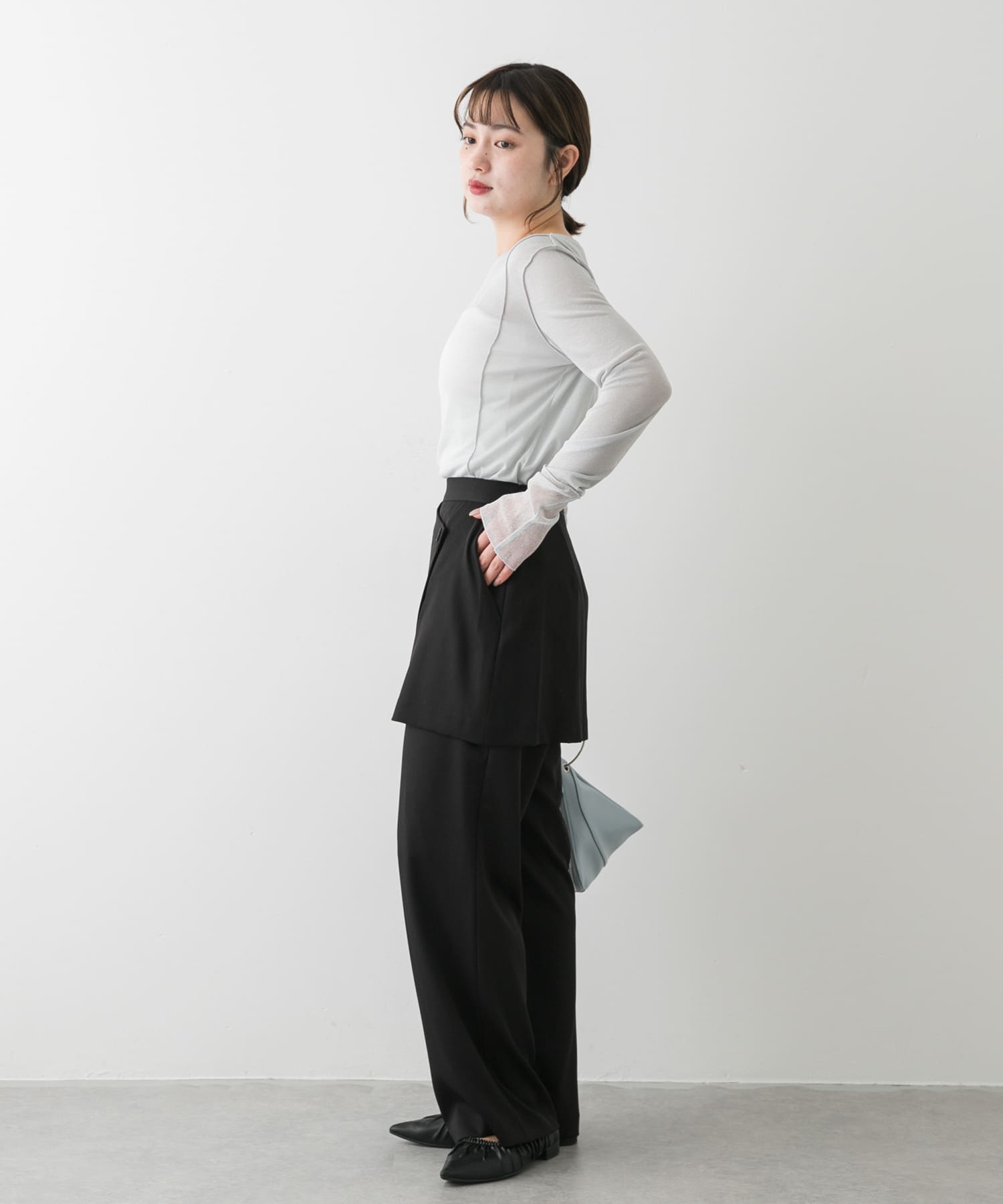 身長：158cm サイズ：one