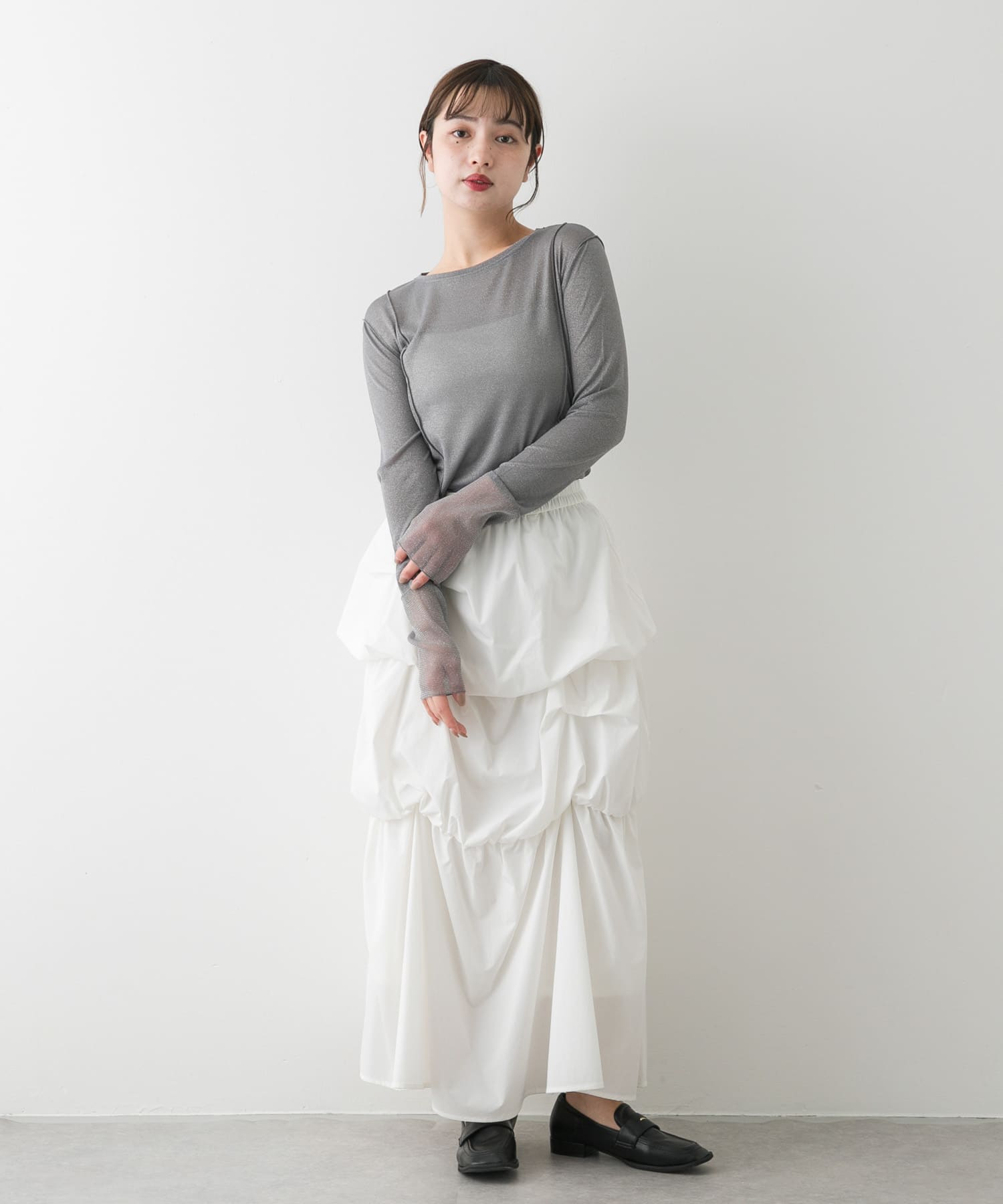 身長：158cm サイズ：one