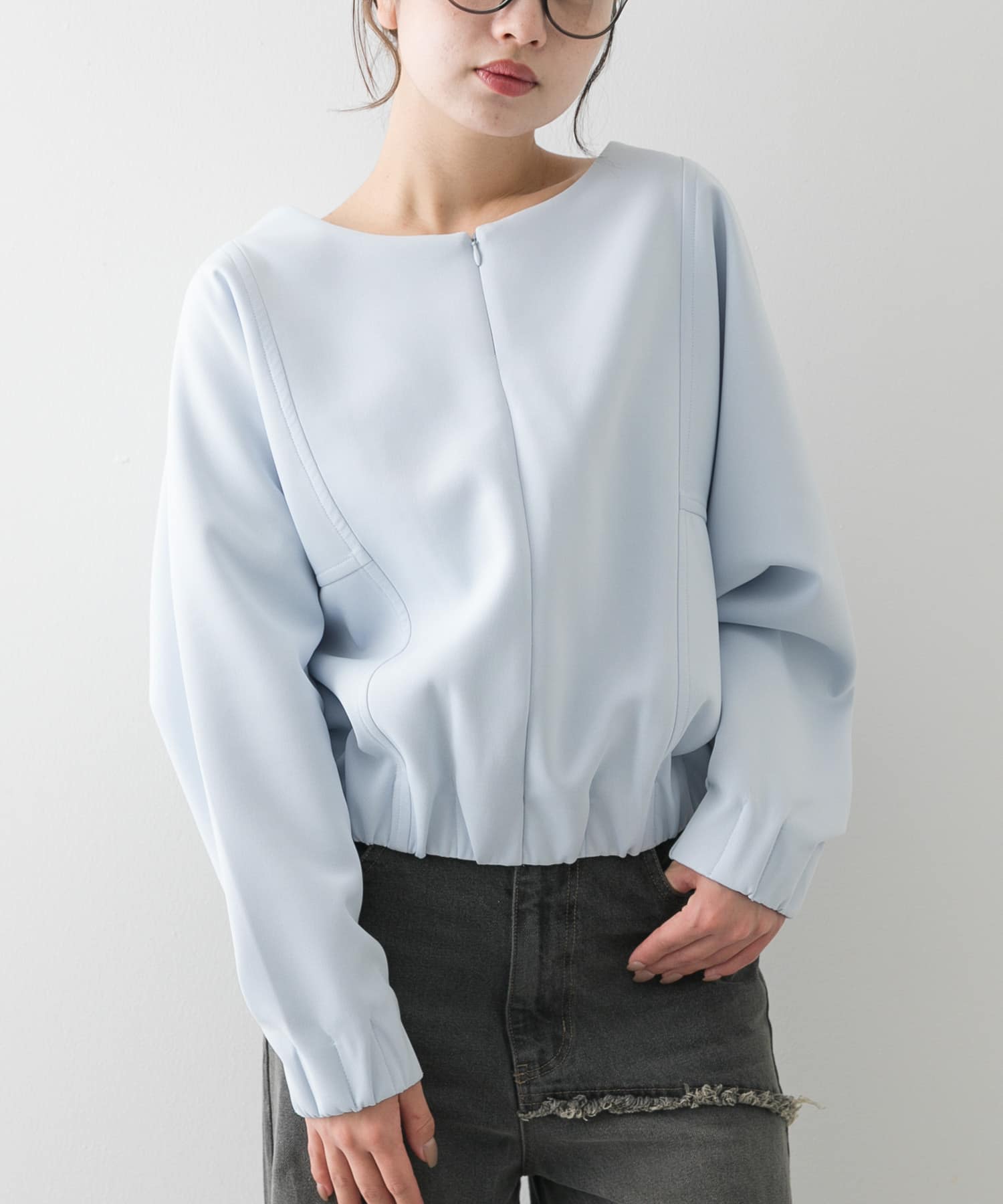 ボートネックダンボールカットトップ