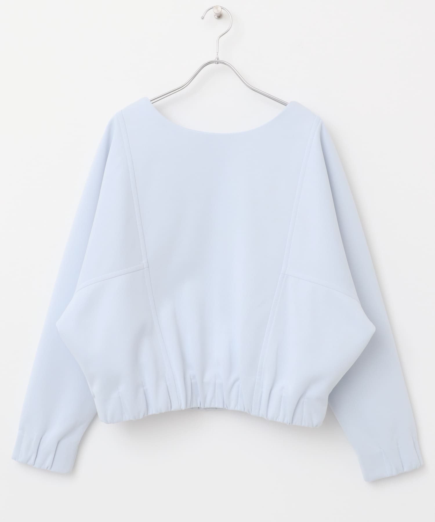ボートネックダンボールカットトップ L.BLUE one