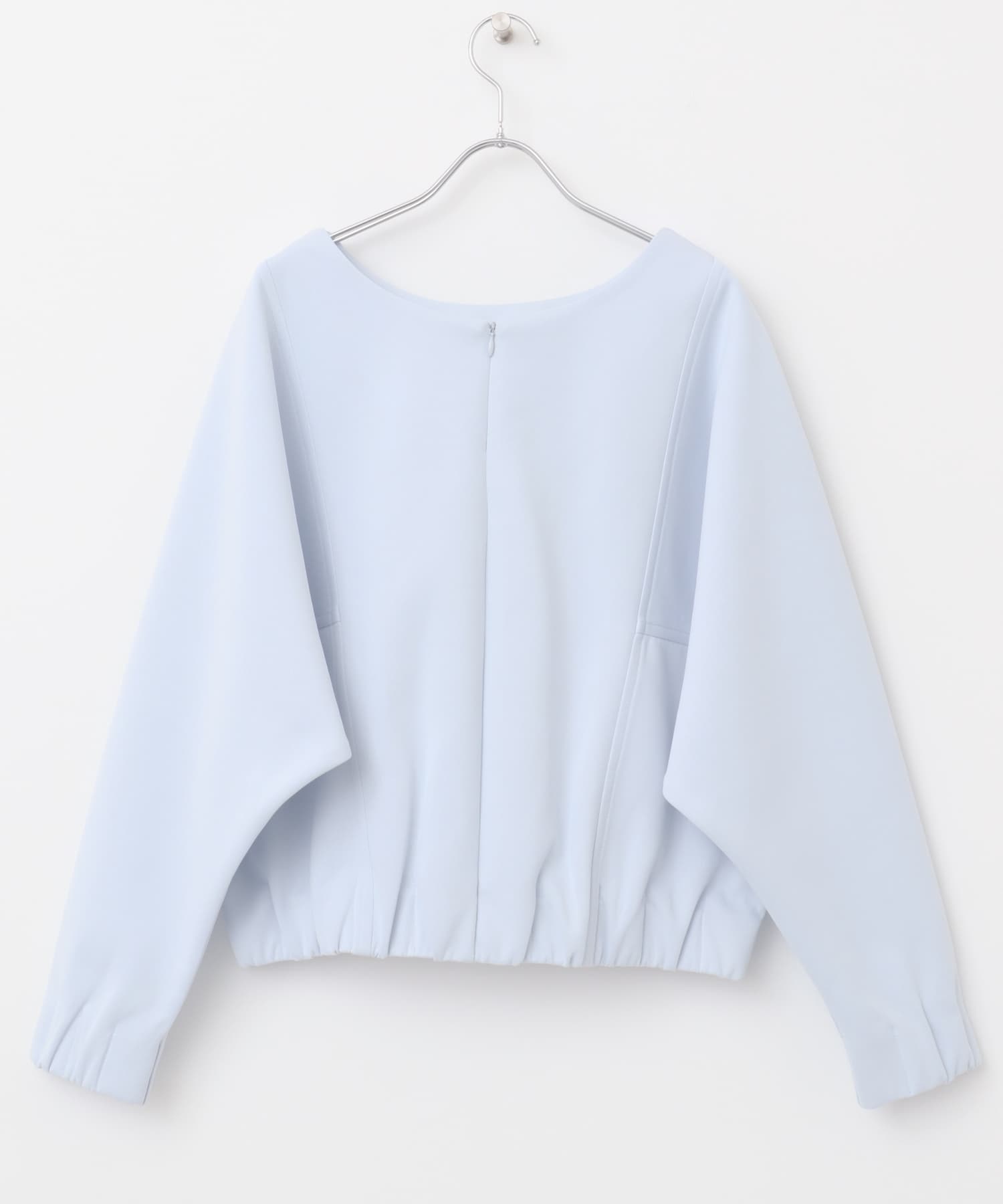ボートネックダンボールカットトップ L.BLUE one