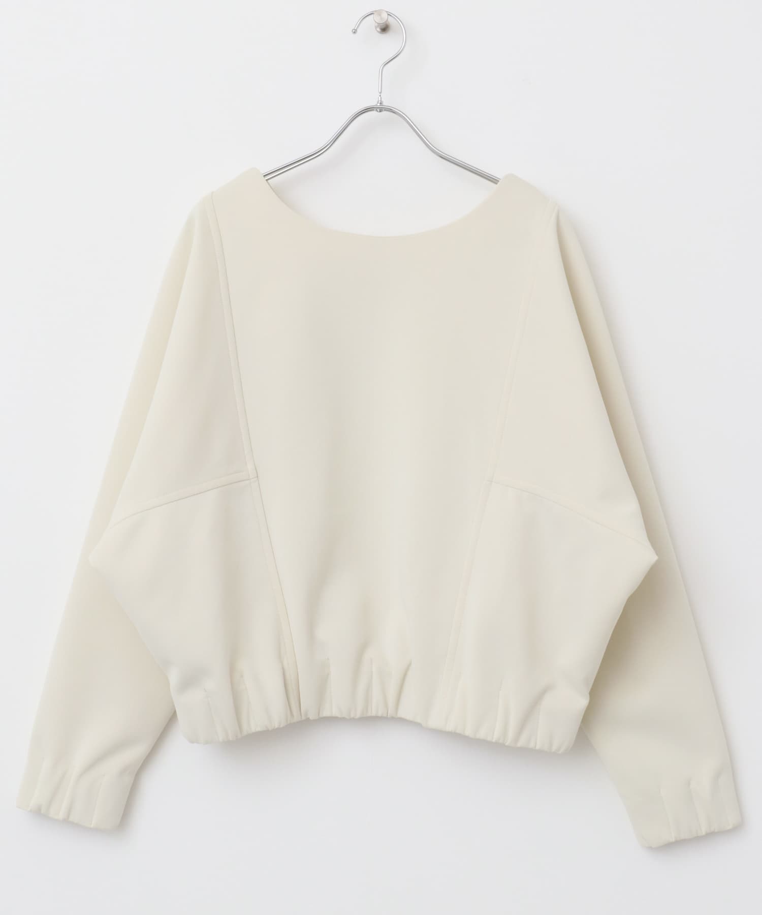 ボートネックダンボールカットトップ IVORY one