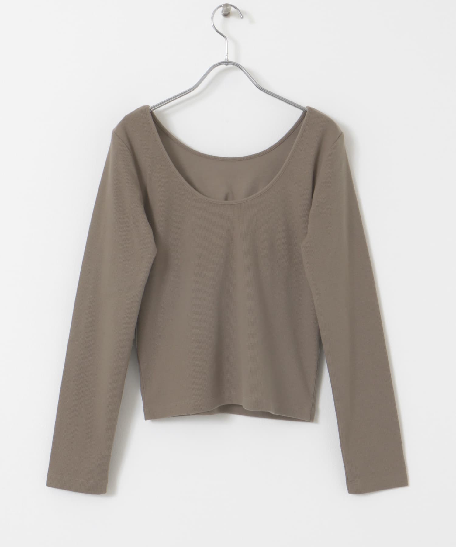 カップツキバックオープンリブトップ MOCHA one