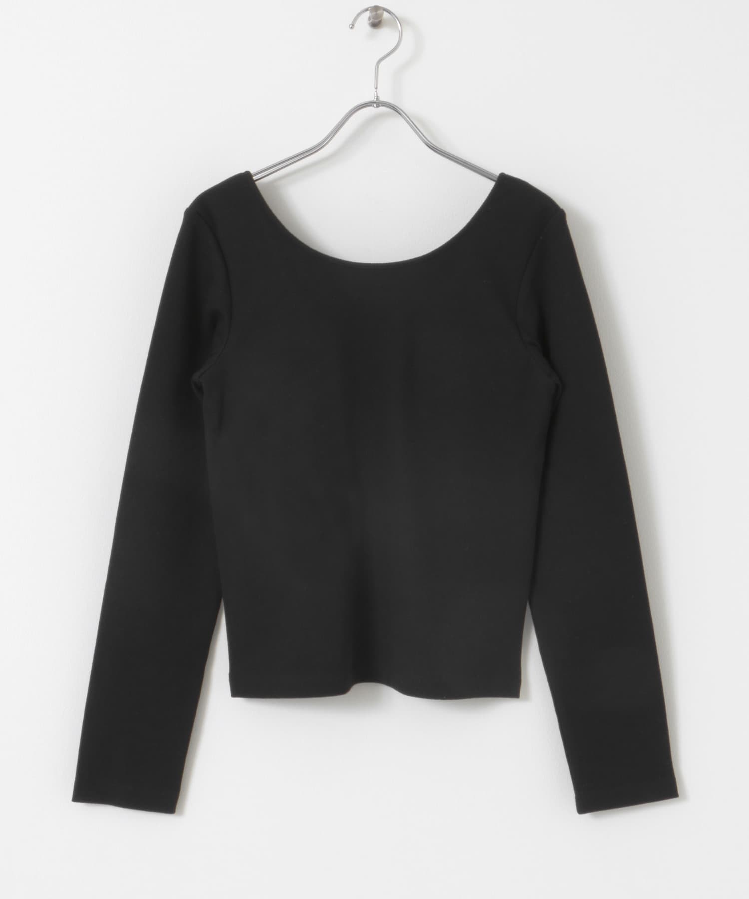 カップツキバックオープンリブトップ BLACK one