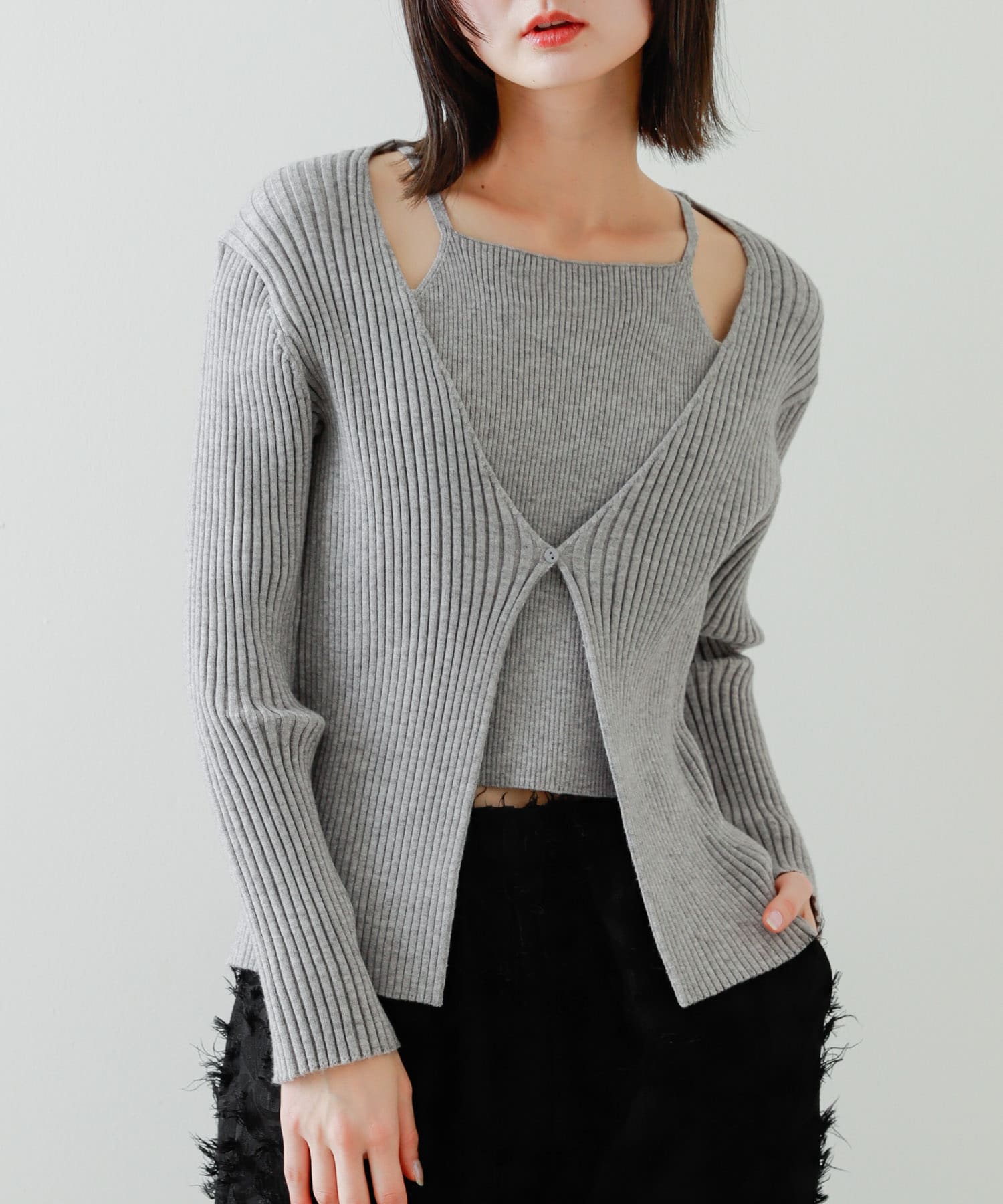 アンサンブルレイヤードセーター