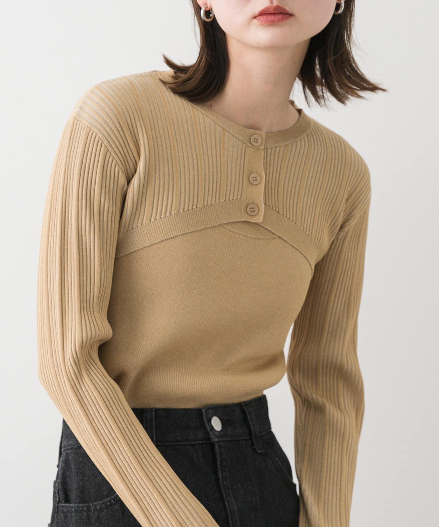 2Pレイヤードセーター