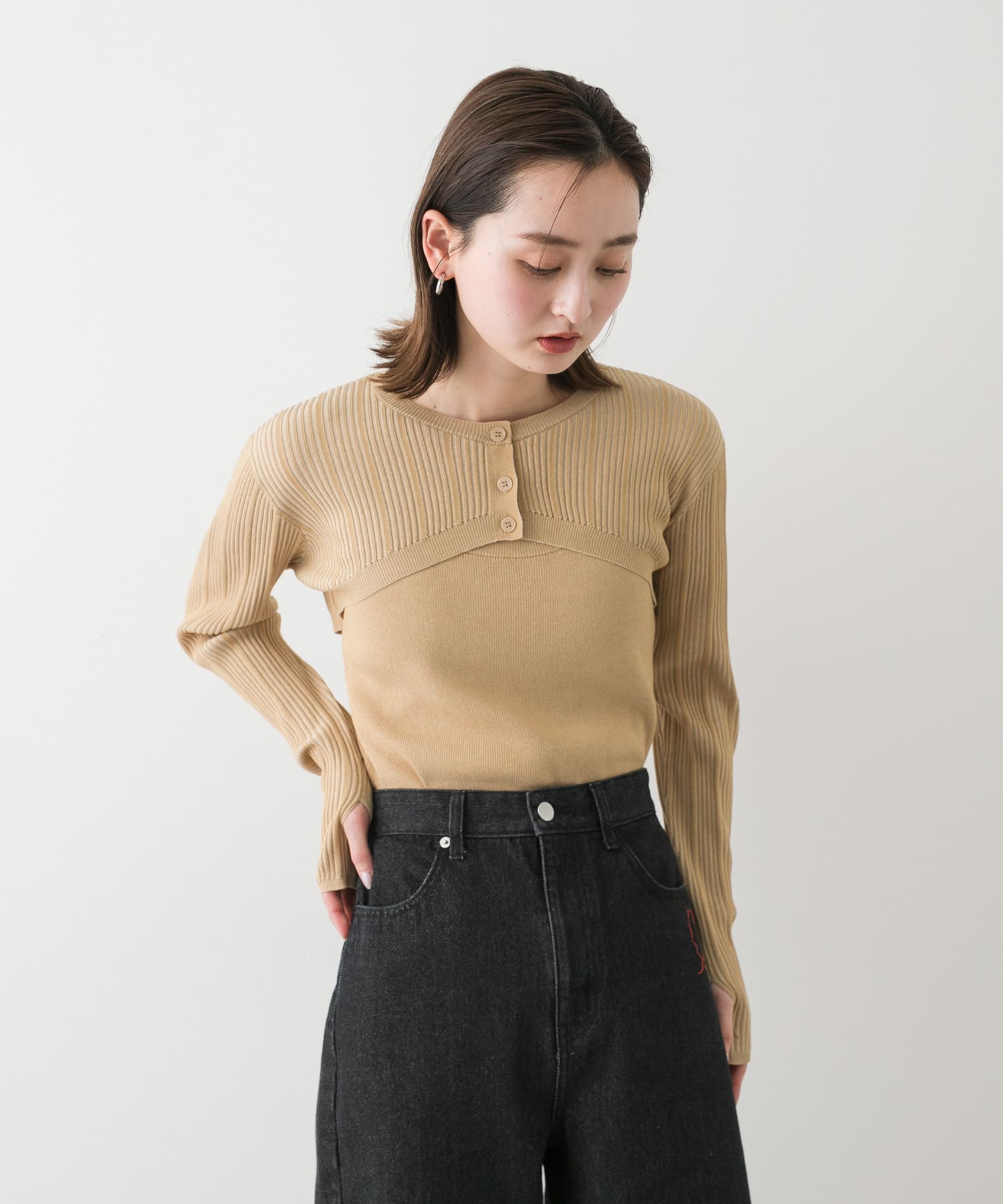 身長：169cm サイズ：one