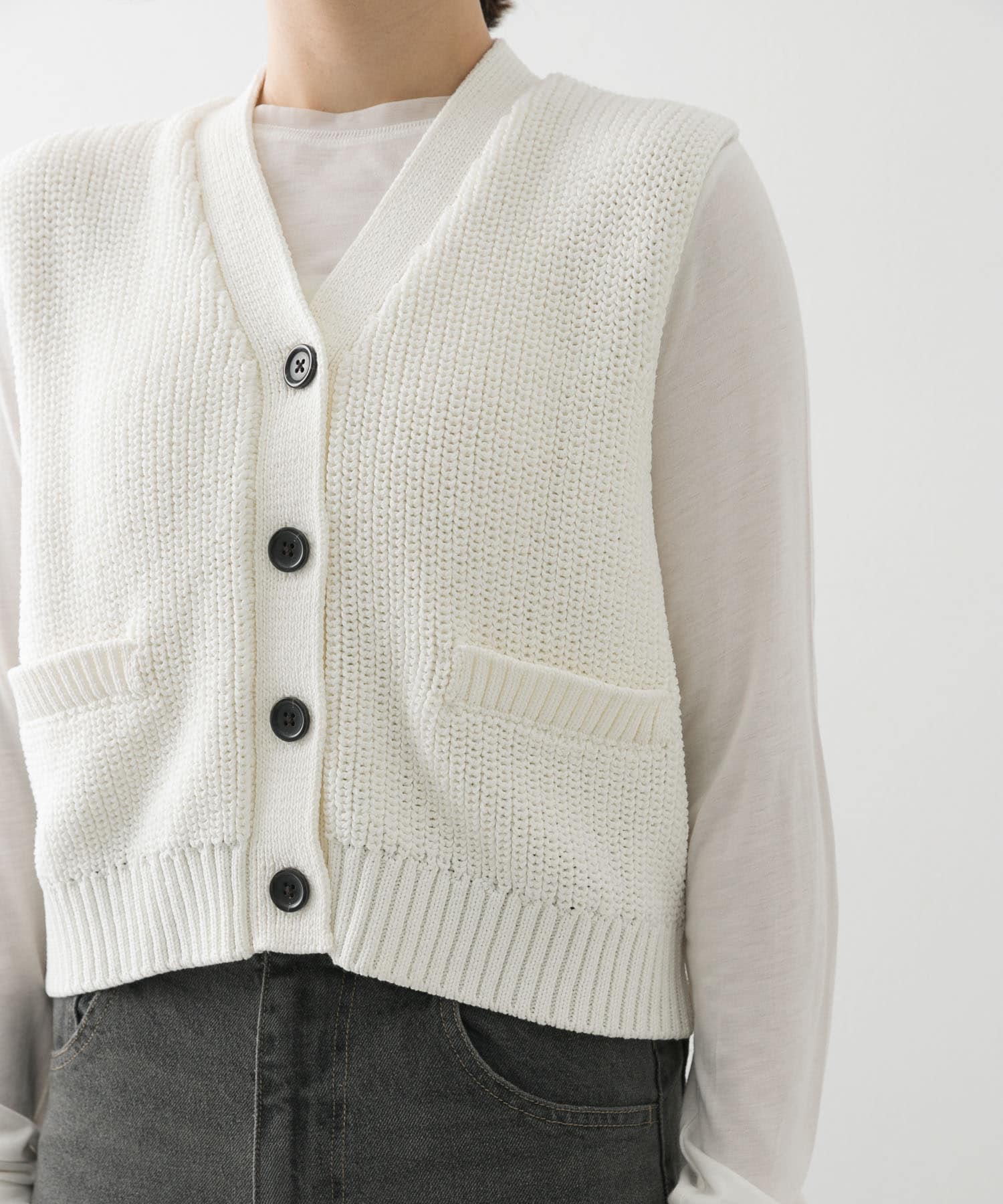 クロップドニットベスト(one IVORY): トップス｜URBAN RESEARCH公式