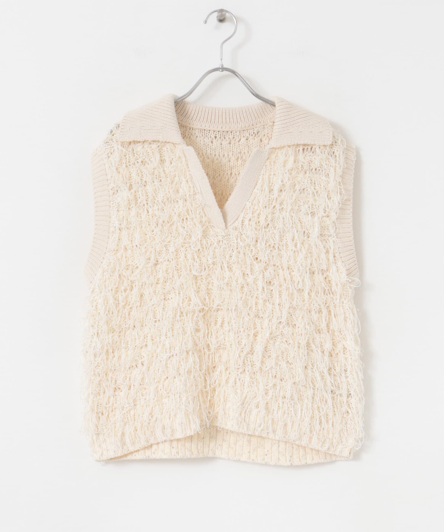 ループヤーンニットベスト IVORY one
