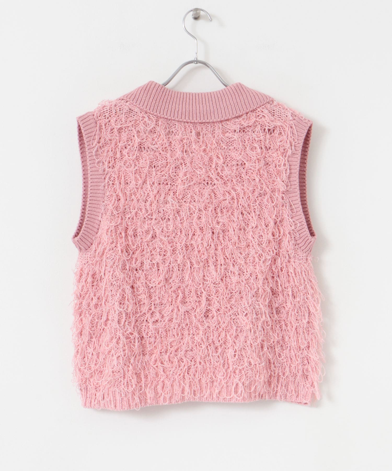 ループヤーンニットベスト L.PINK one