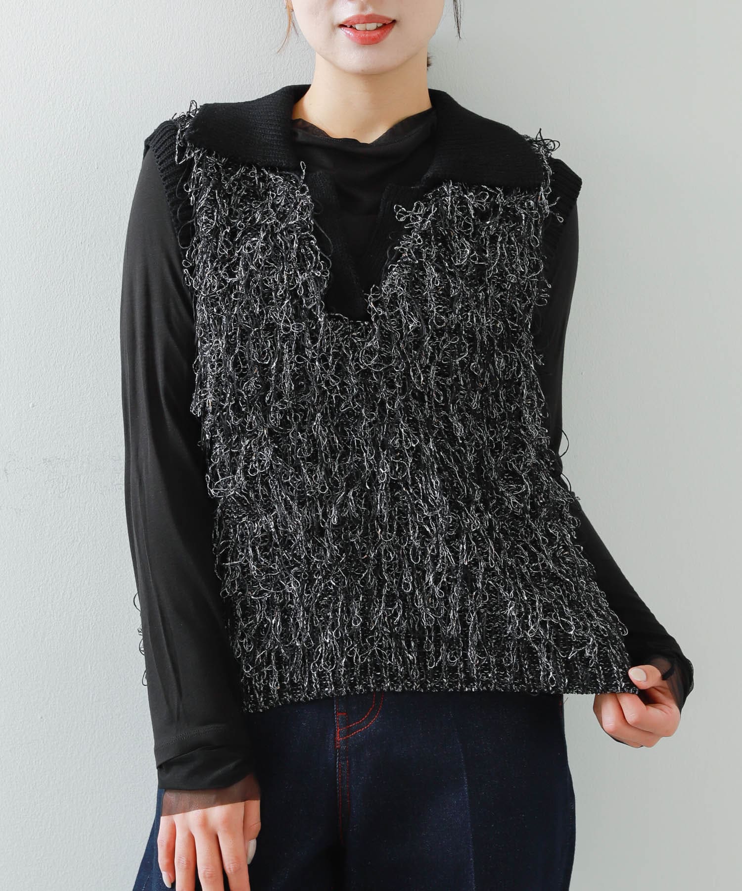 身長：158cm サイズ：one