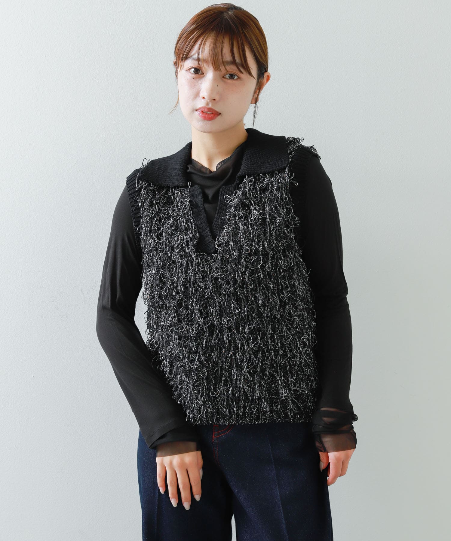 身長：158cm サイズ：one