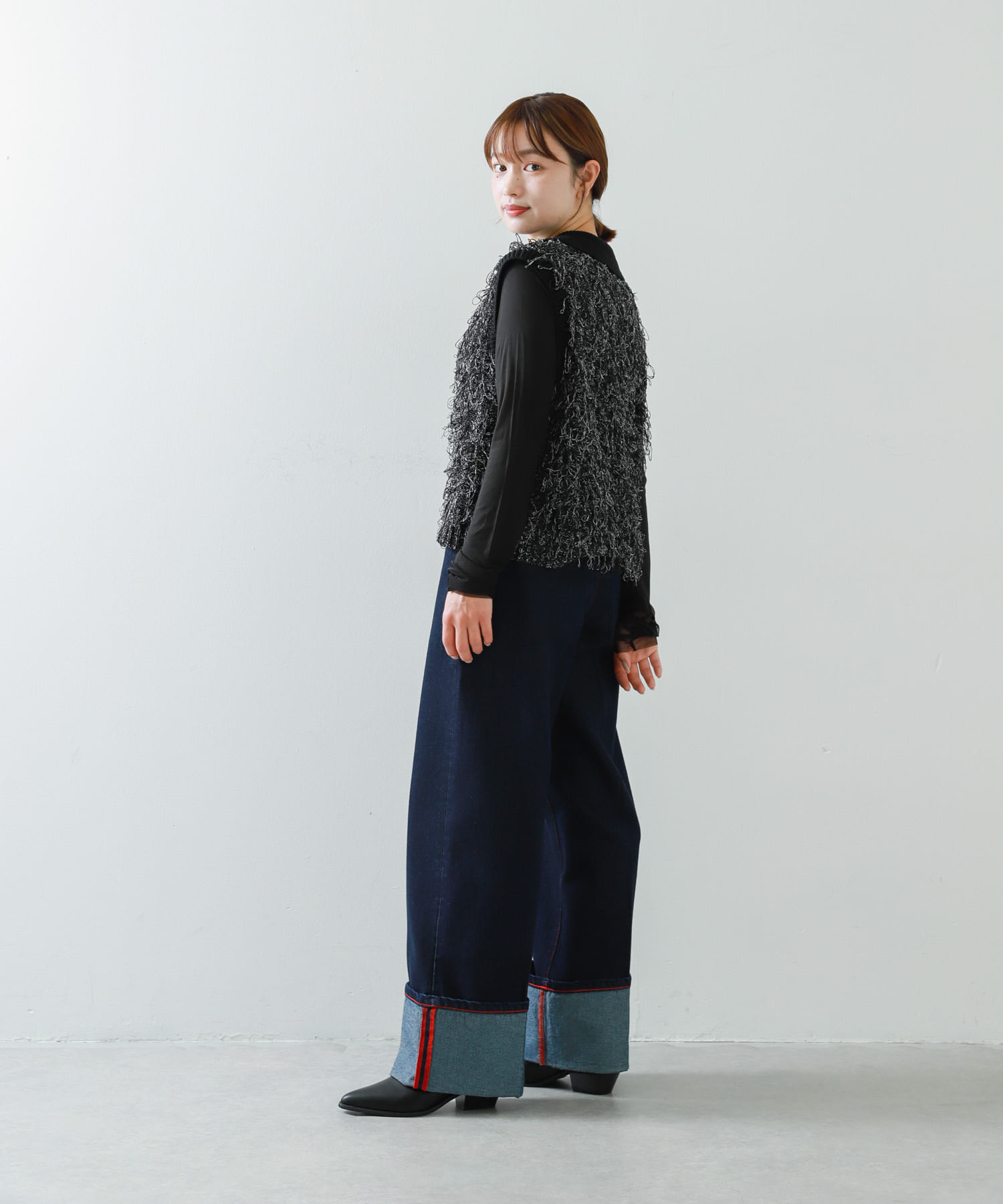 身長：158cm サイズ：one