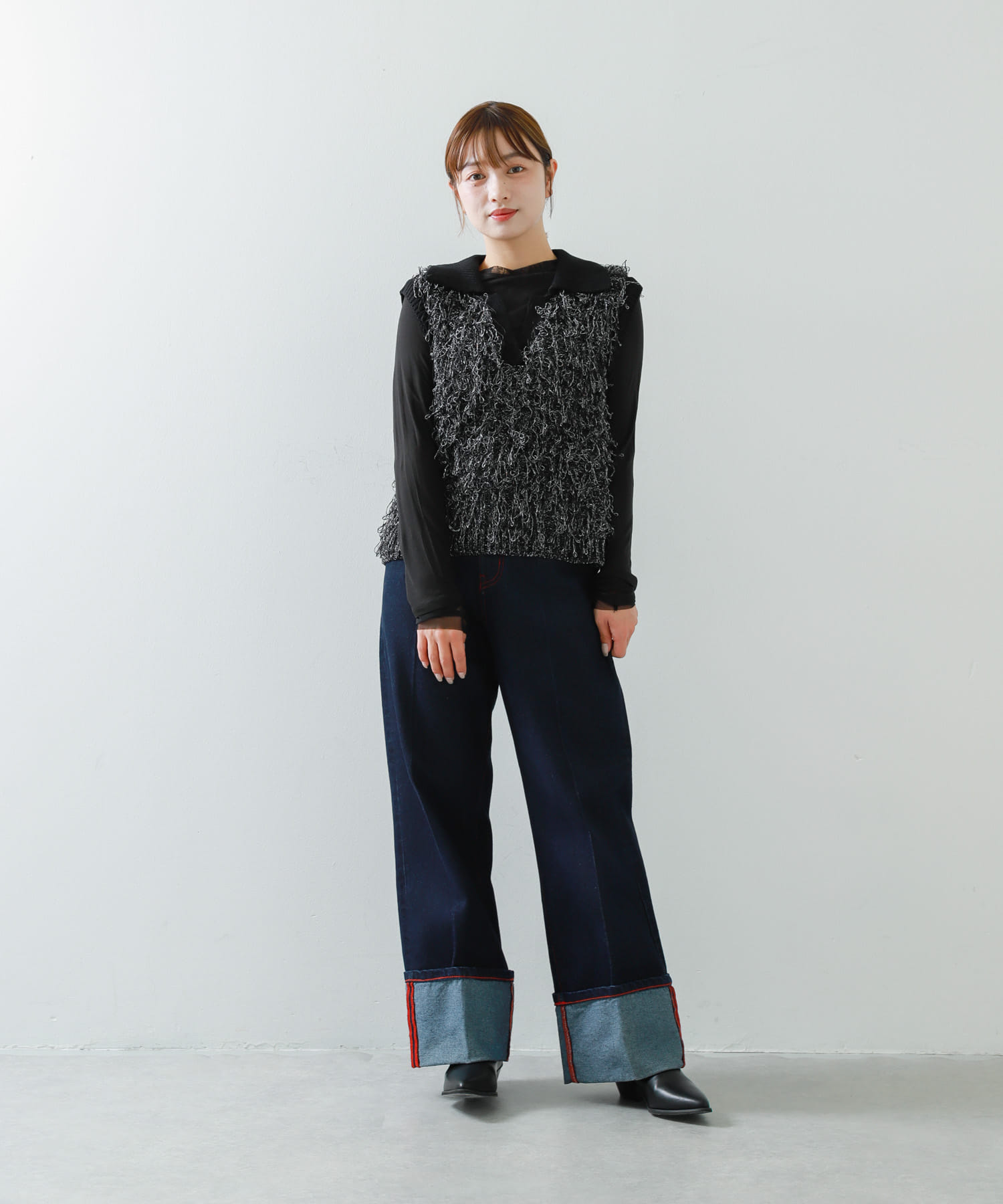 身長：158cm サイズ：one