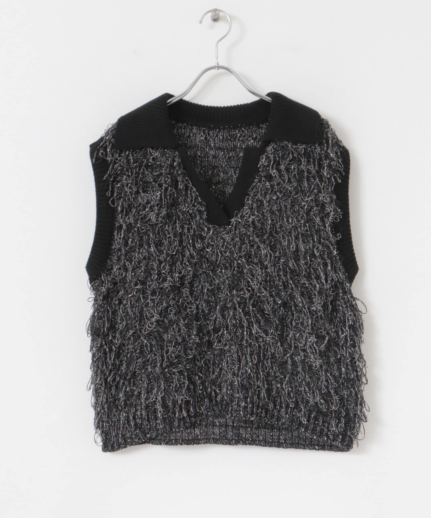 ループヤーンニットベスト BLACK one