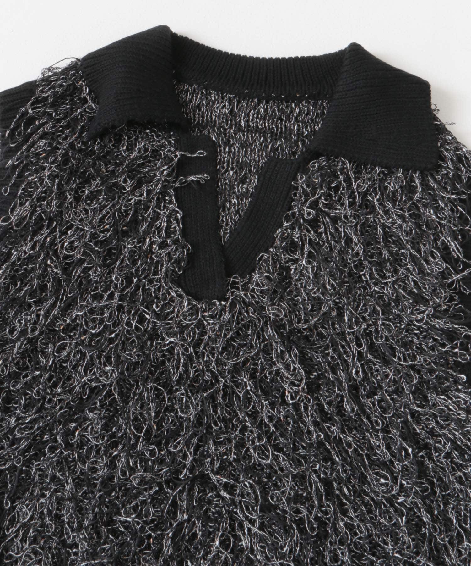 ループヤーンニットベスト BLACK one