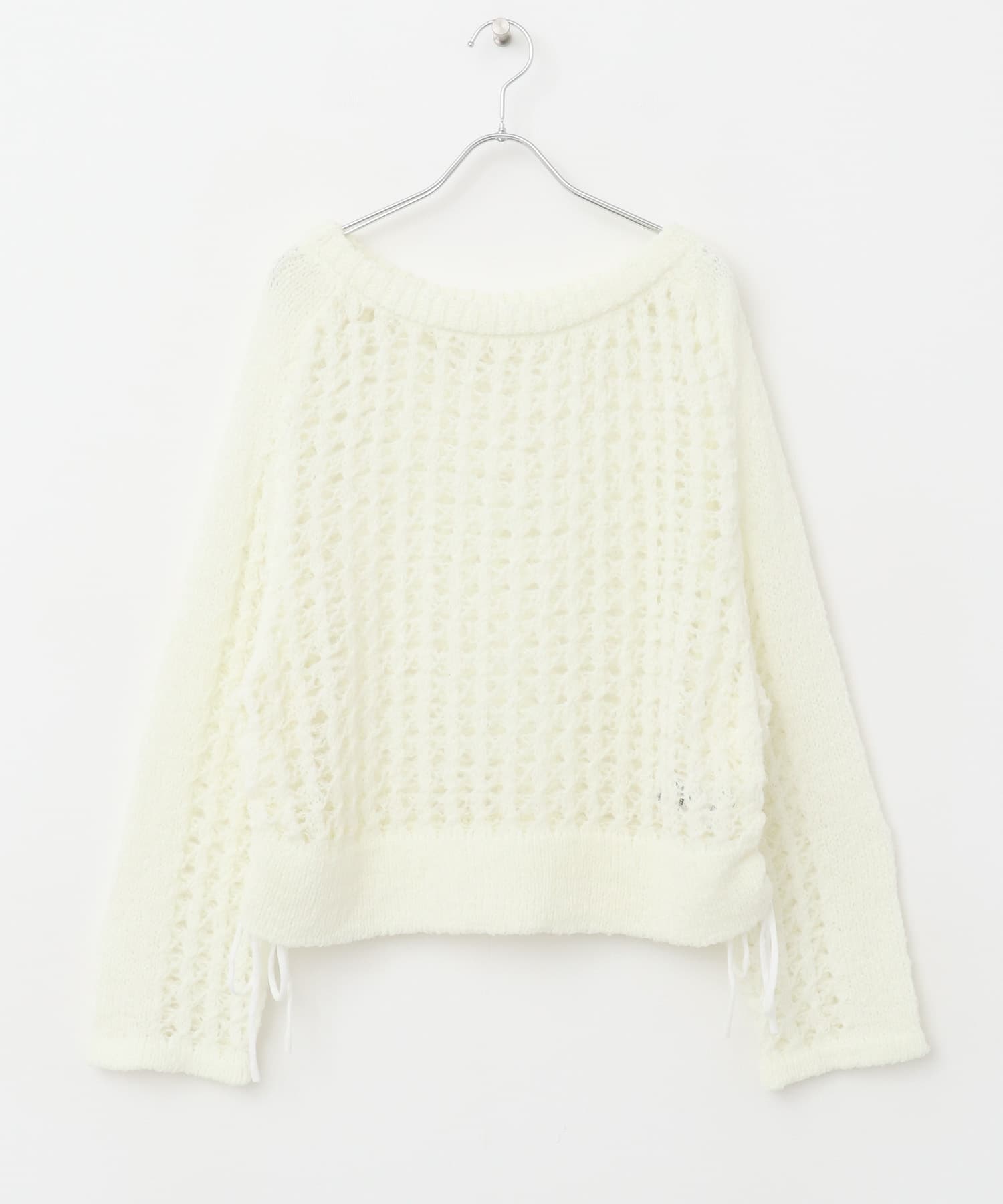 チュールヤーンメッシュセーター IVORY one