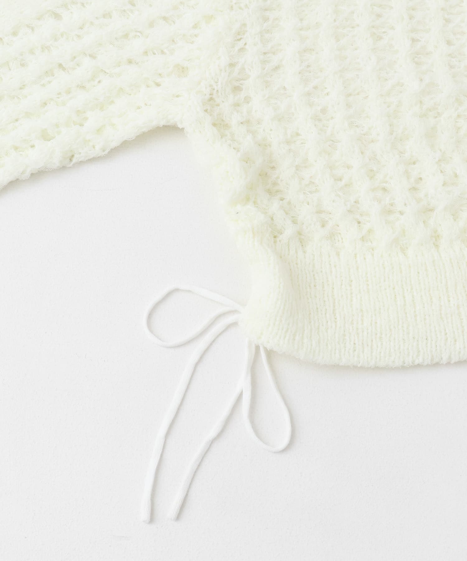 チュールヤーンメッシュセーター IVORY one