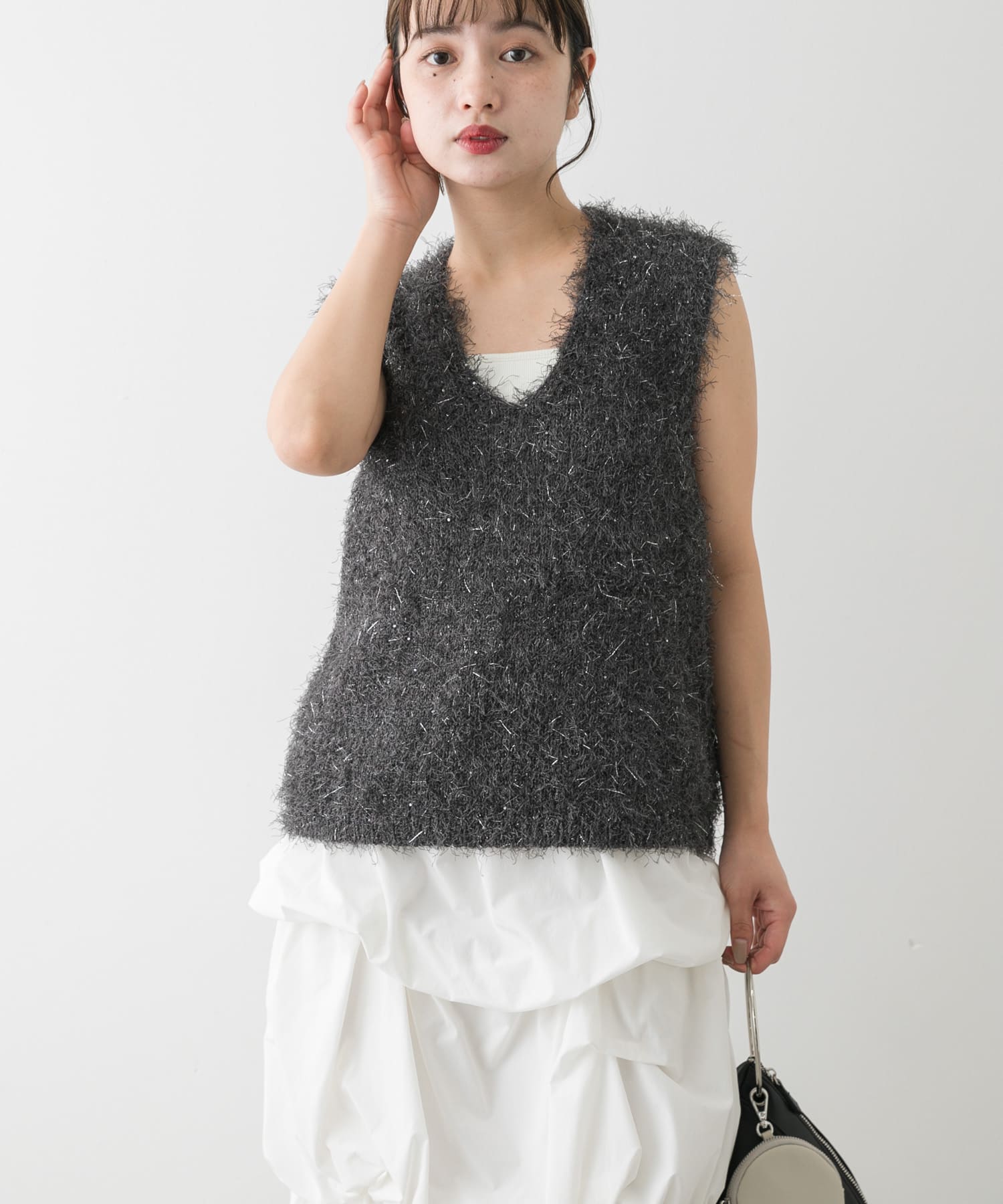 身長：158cm サイズ：one