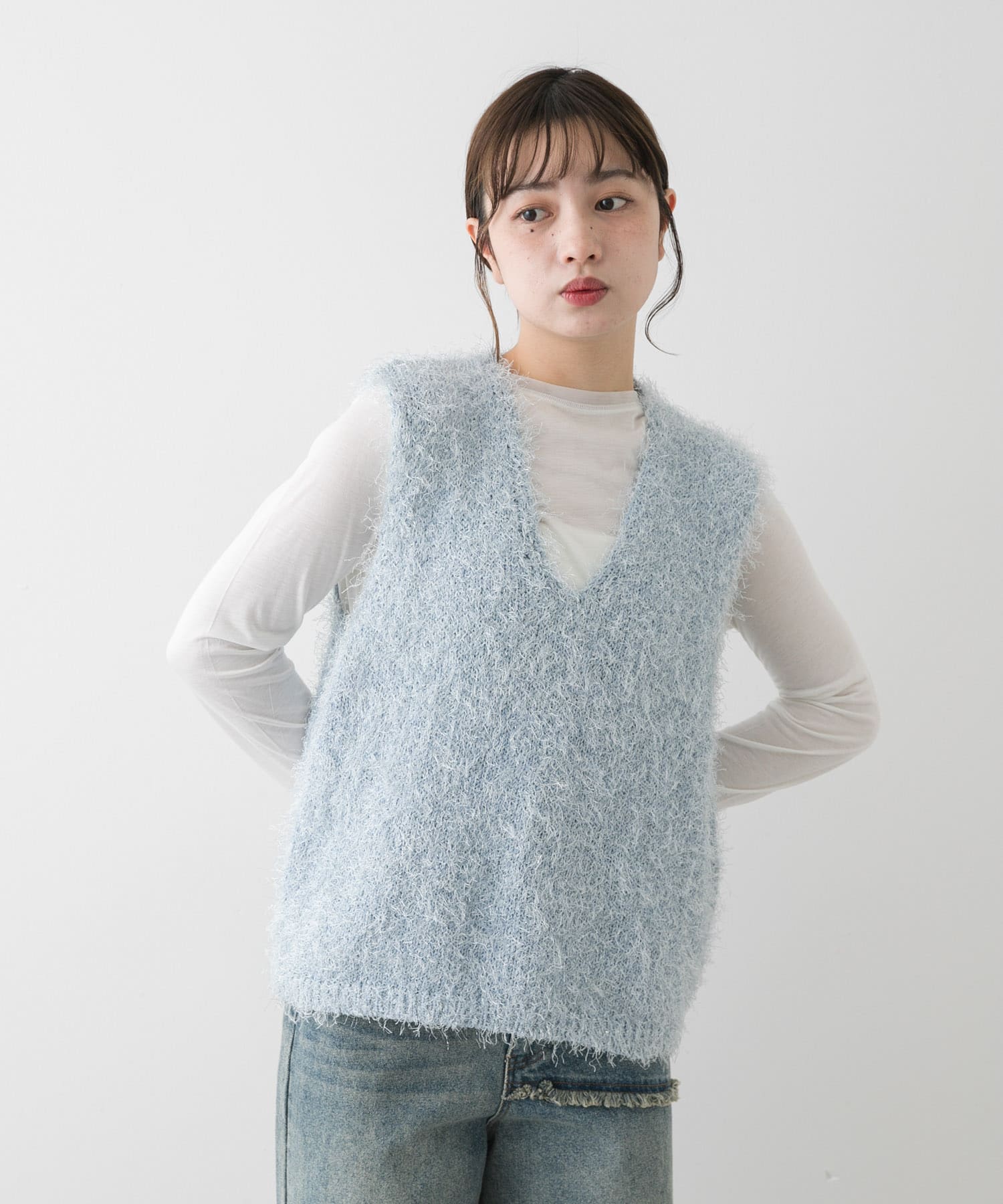身長：158cm サイズ：one